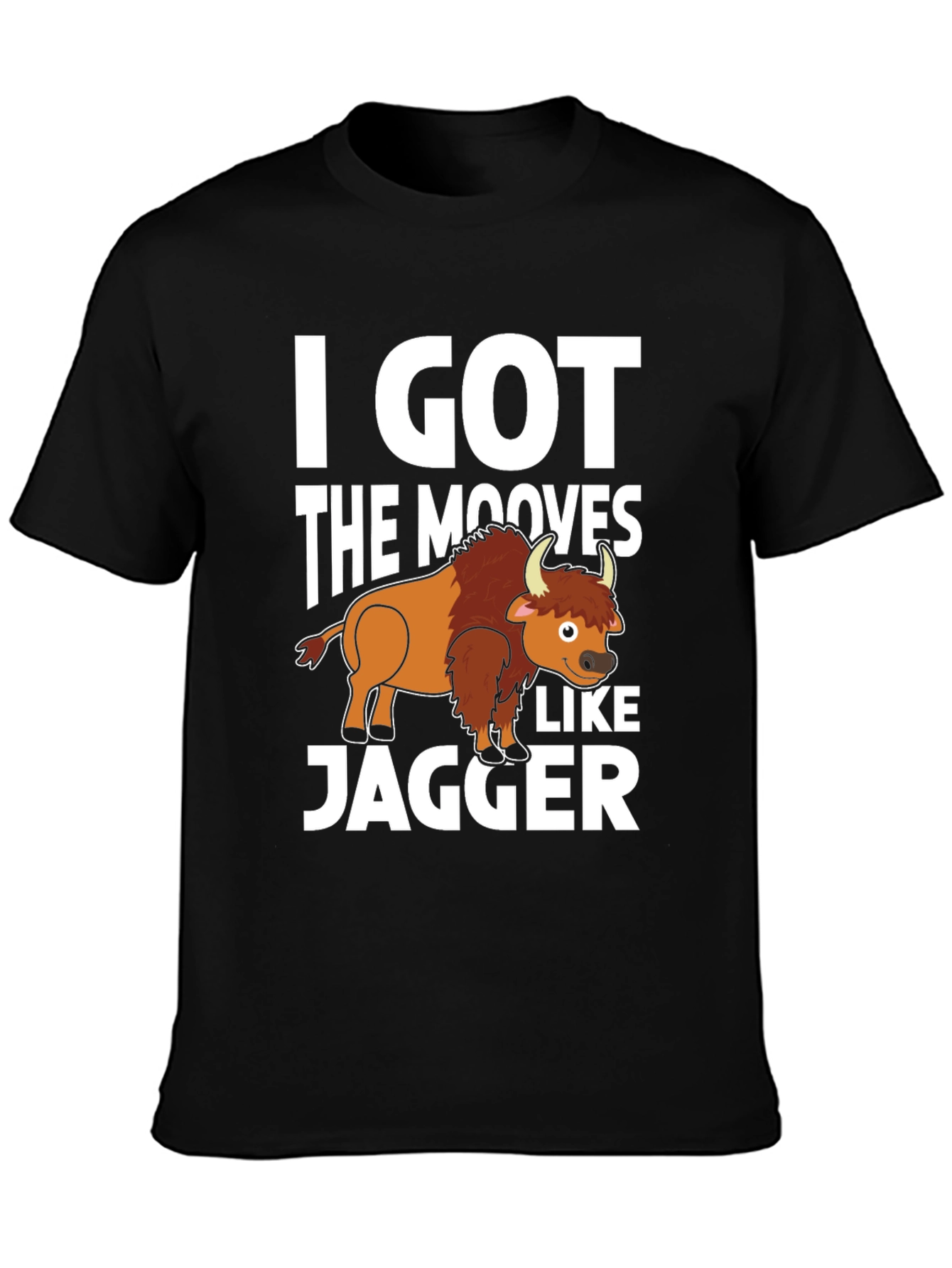 Funny Mooves Like Jagger Buffalo Graphic Tee