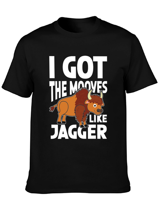 Funny Mooves Like Jagger Buffalo Graphic Tee