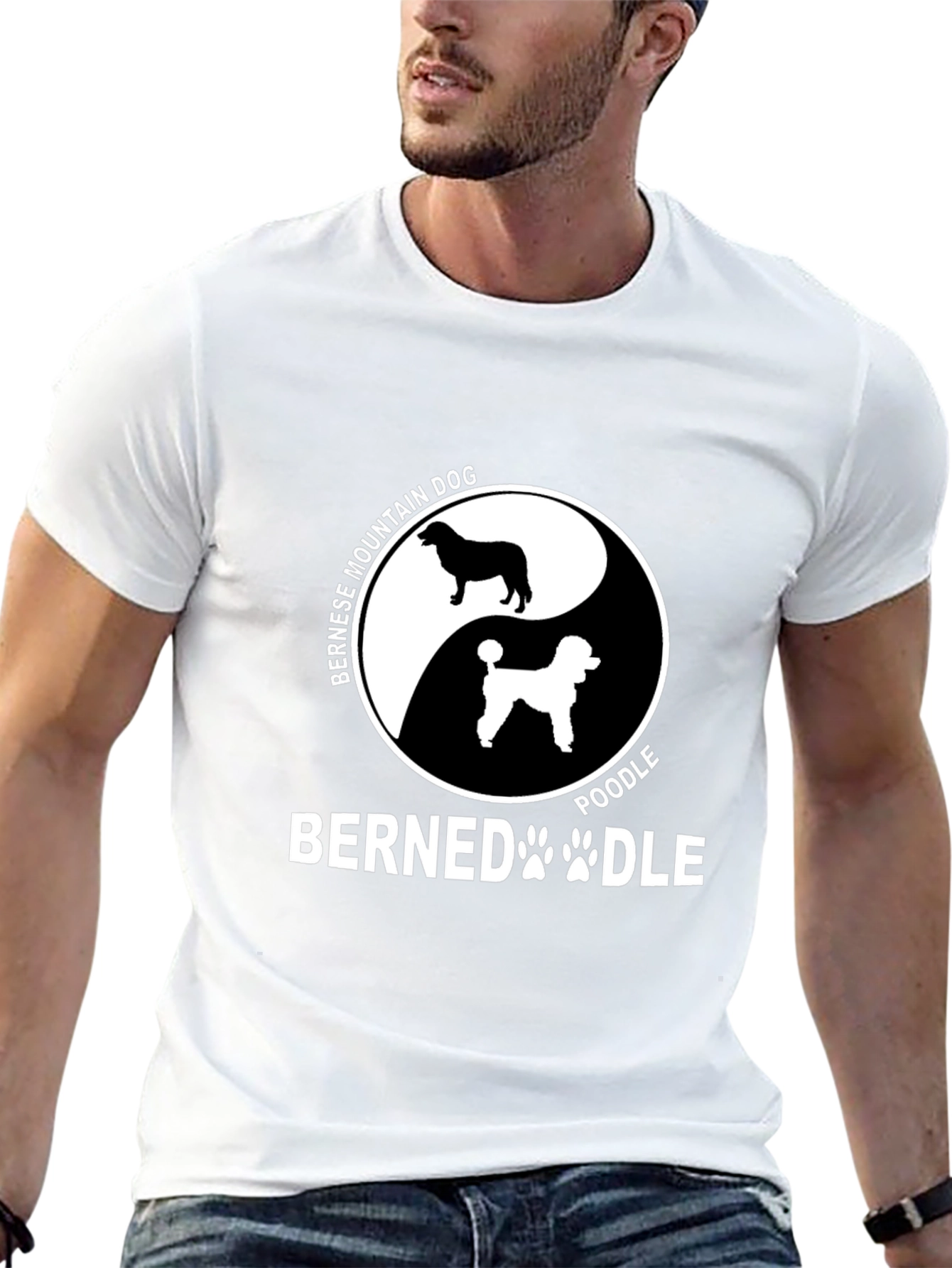 Bernedoodle T-Shirt Yin Yang Dog Breed Tee