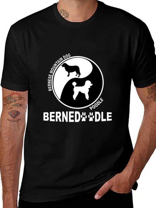Bernedoodle T-Shirt Yin Yang Dog Breed Tee