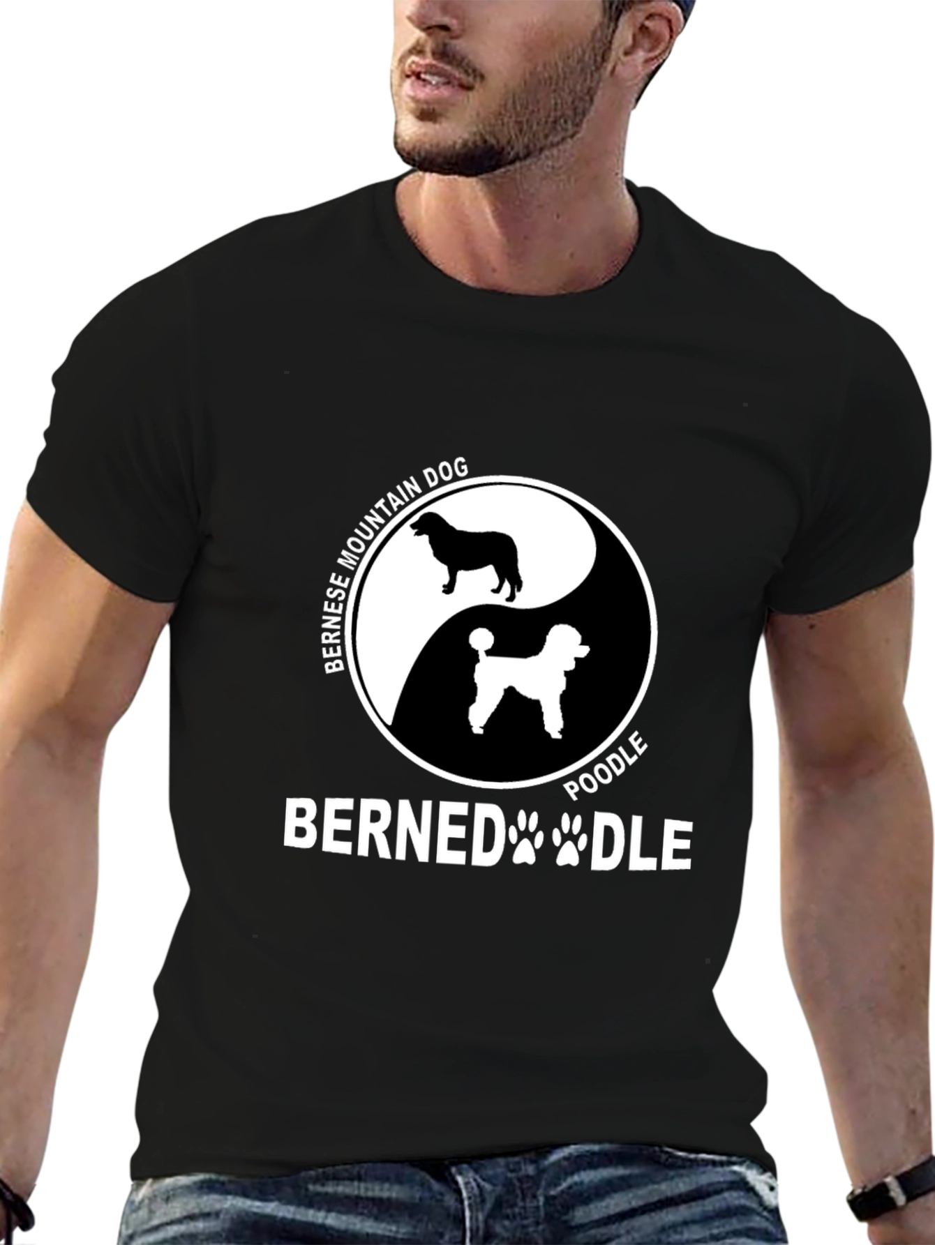 Bernedoodle T-Shirt Yin Yang Dog Breed Tee