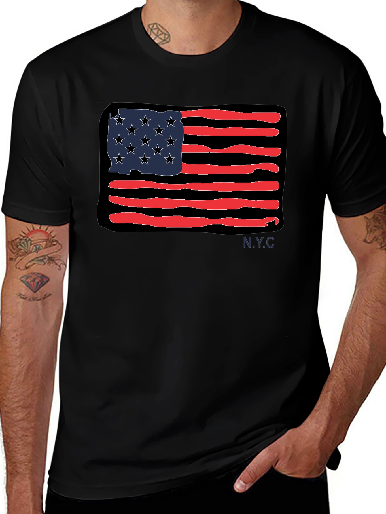 American Flag Graphic Tee - NYC Pride