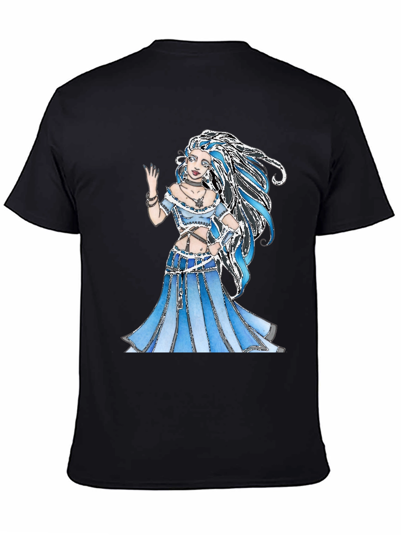 Blue Fantasy Woman Graphic T-Shirt