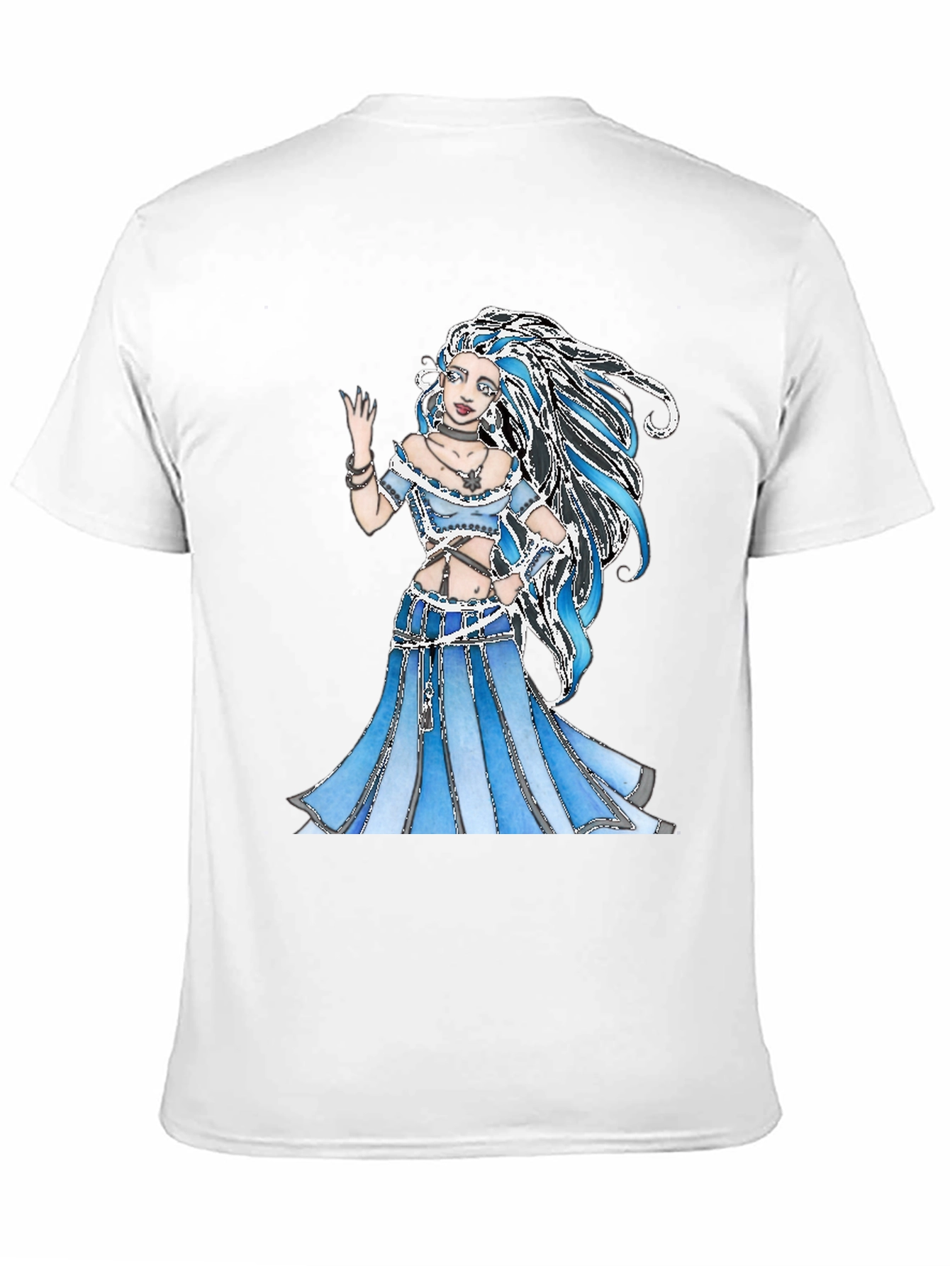 Blue Fantasy Woman Graphic T-Shirt