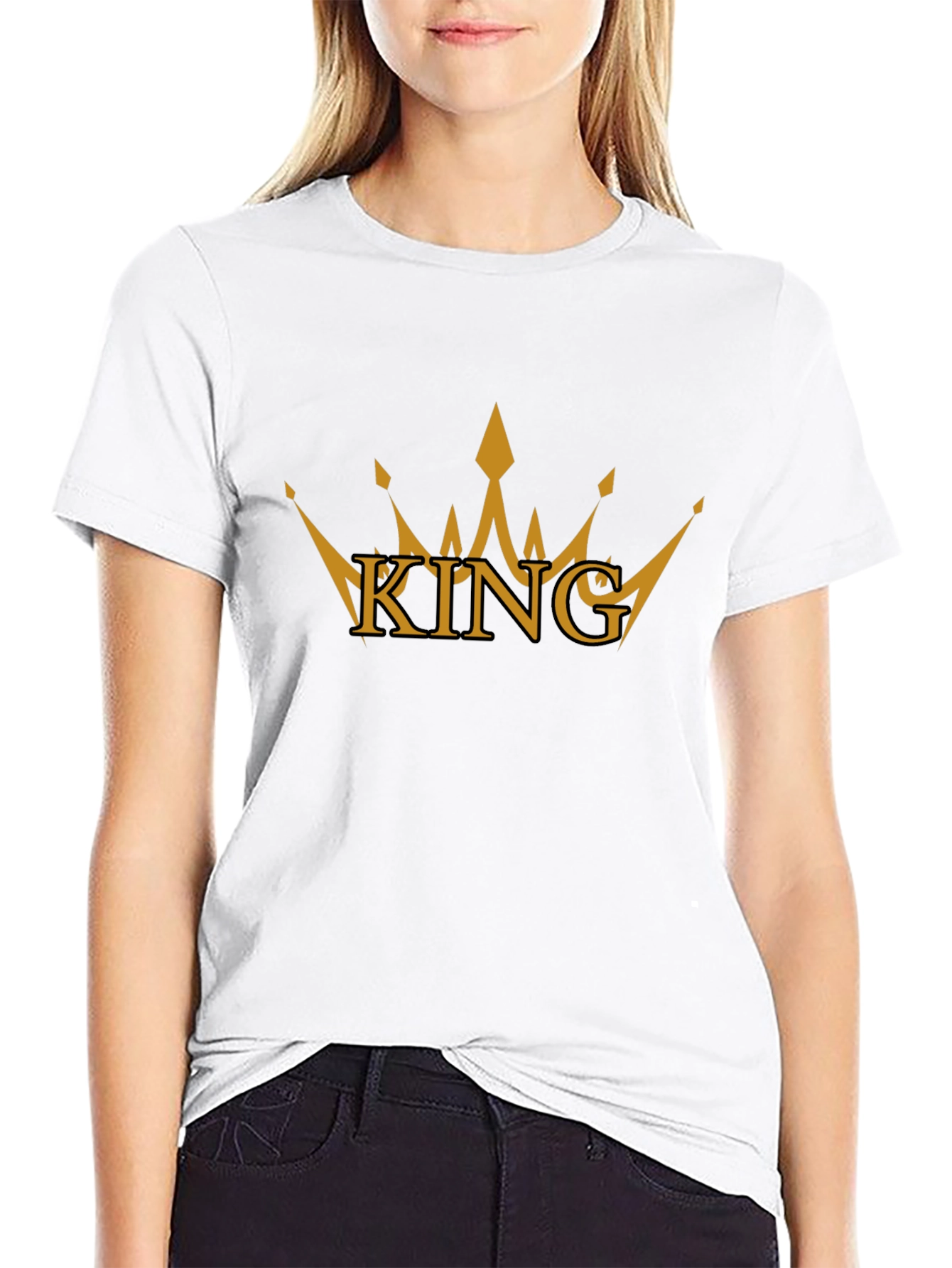 King Crown Graphic Tee - Black Cotton T-Shirt