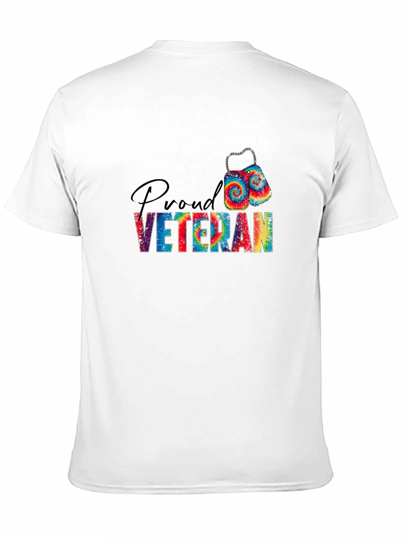 Proud Veteran Tie Dye Graphic Tee