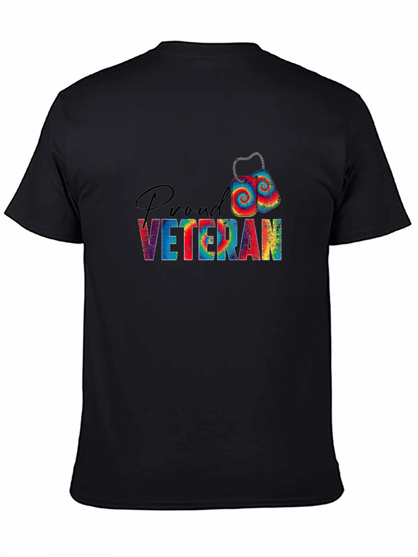Proud Veteran Tie Dye Graphic Tee