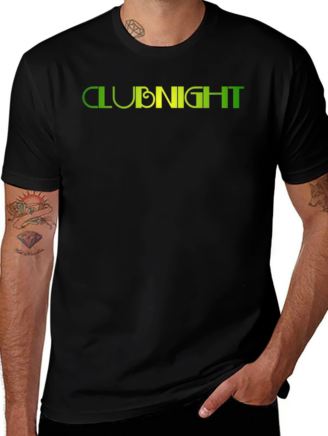 Club Night Graphic Black T-Shirt
