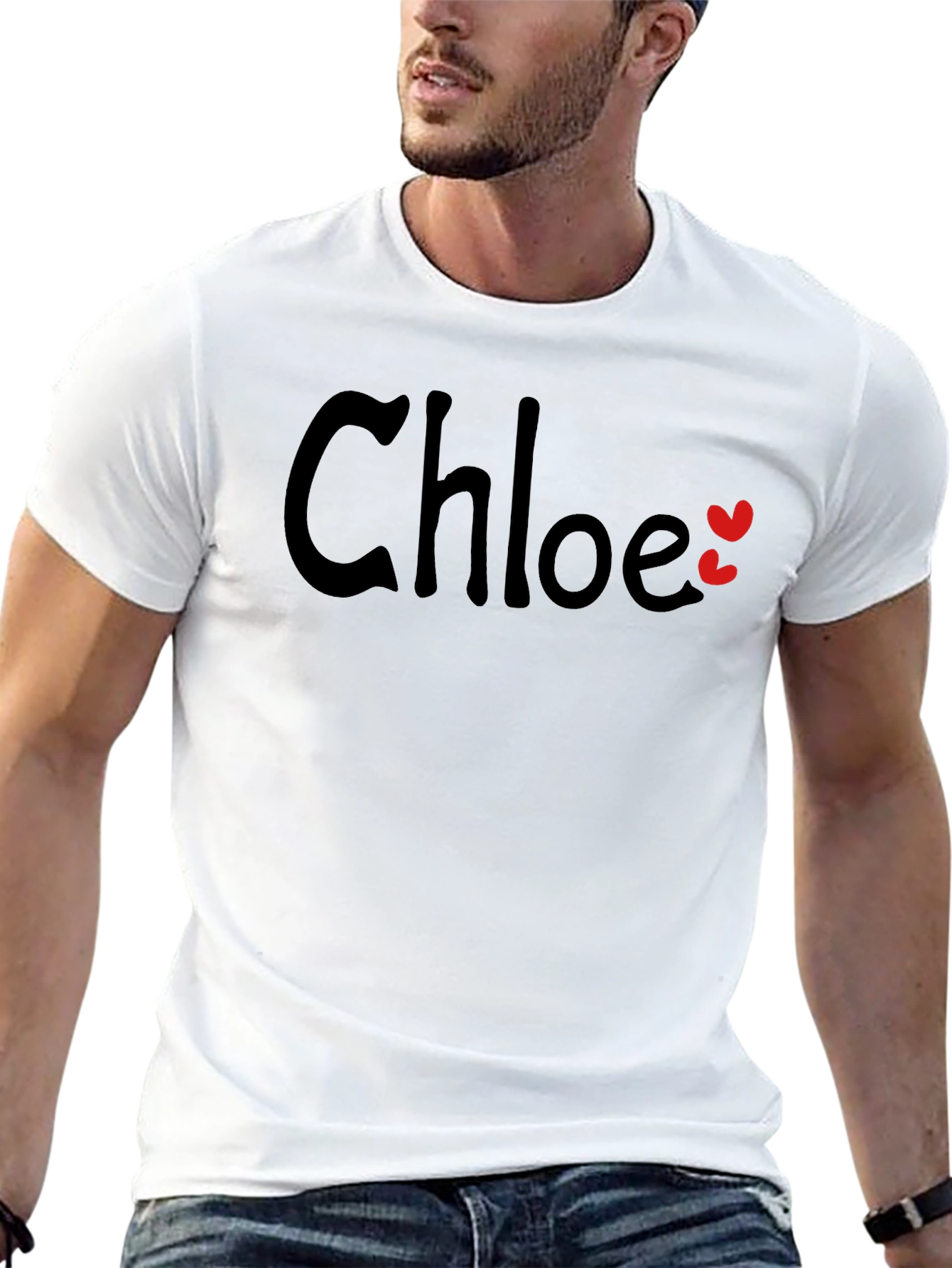 Chloe Personalized Heart Tee - Custom Name Shirt