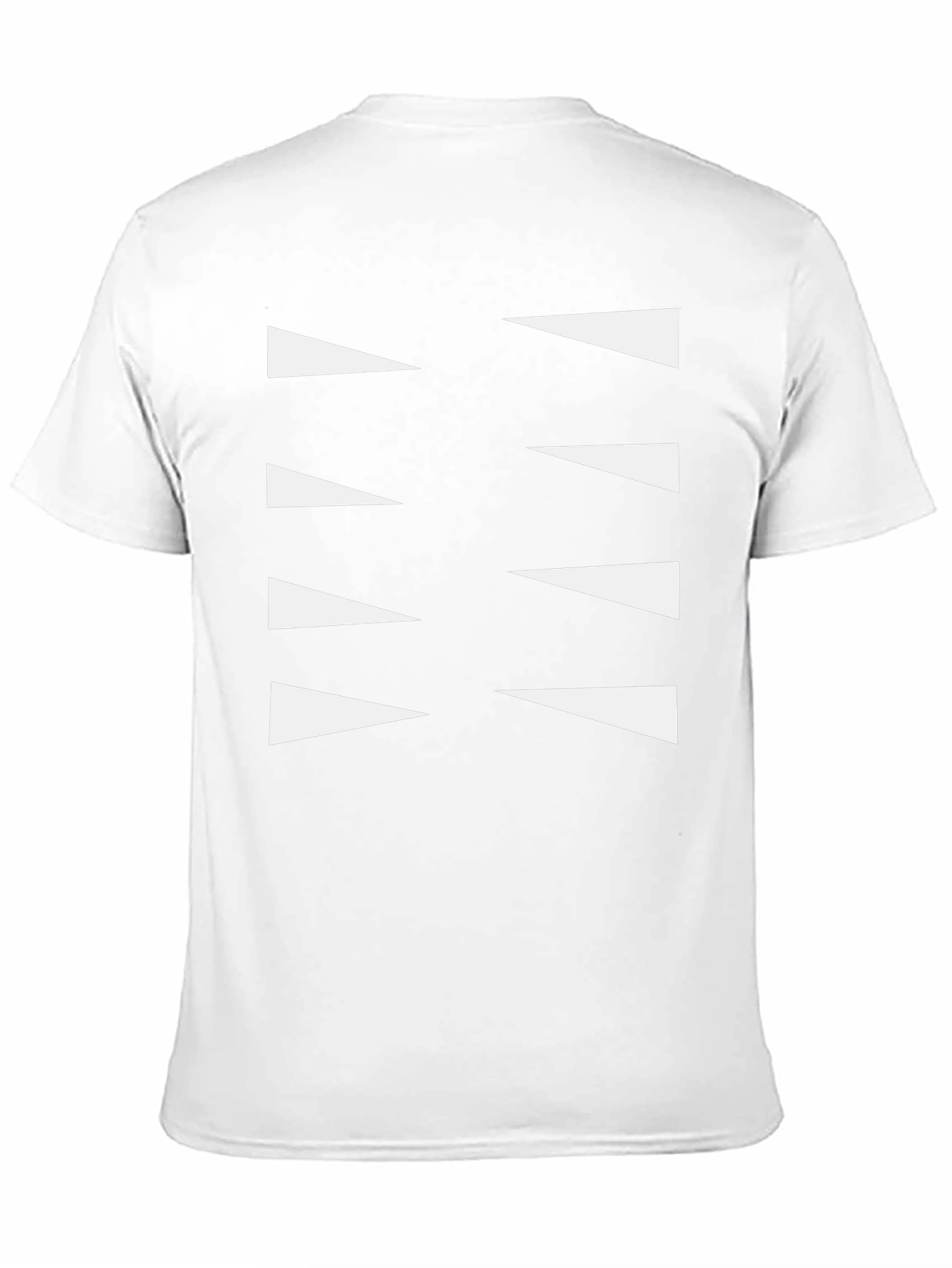 Modern Graphic Tee - Black Shirt with White Triangles