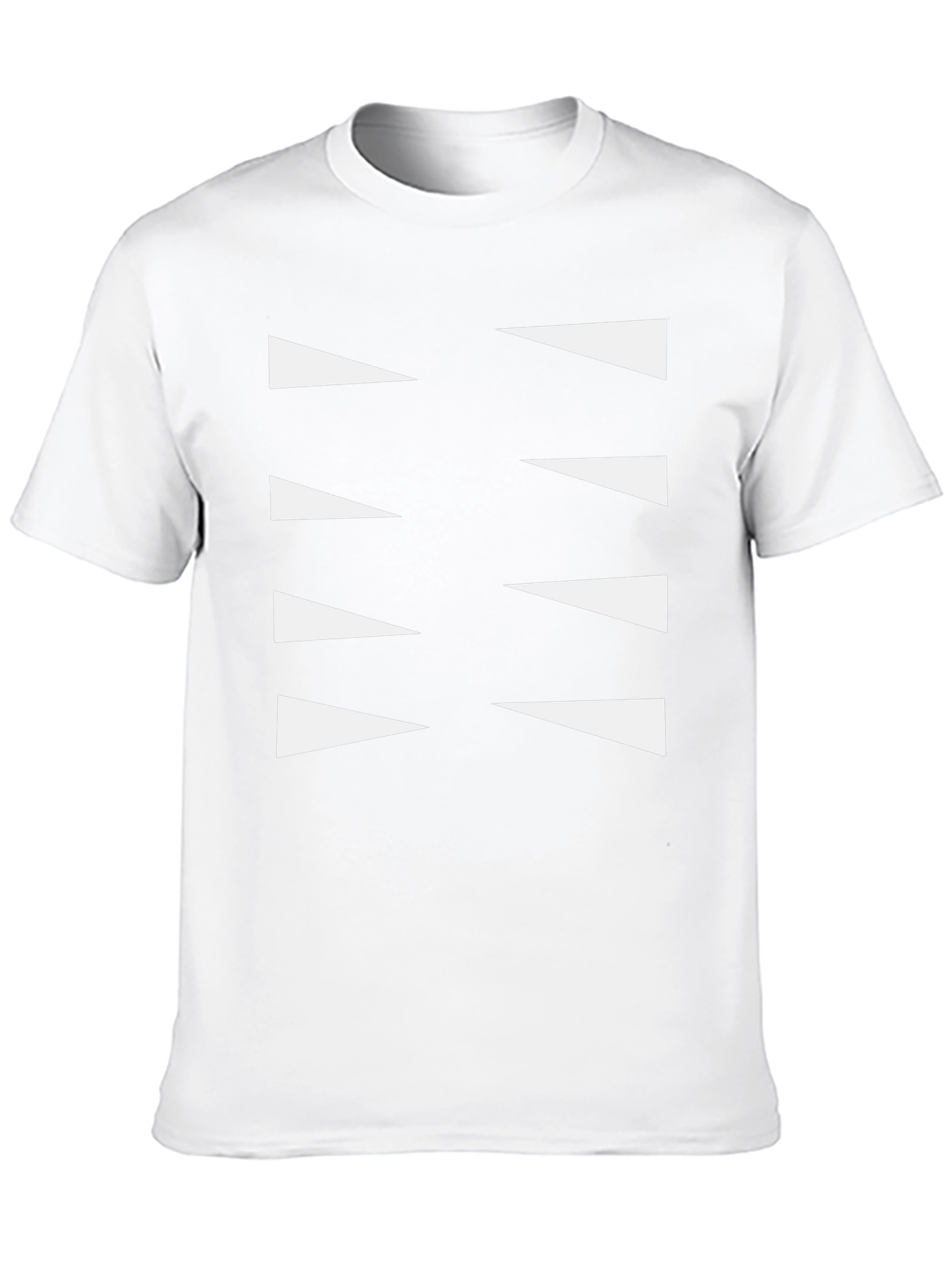 Modern Graphic Tee - Black Shirt with White Triangles