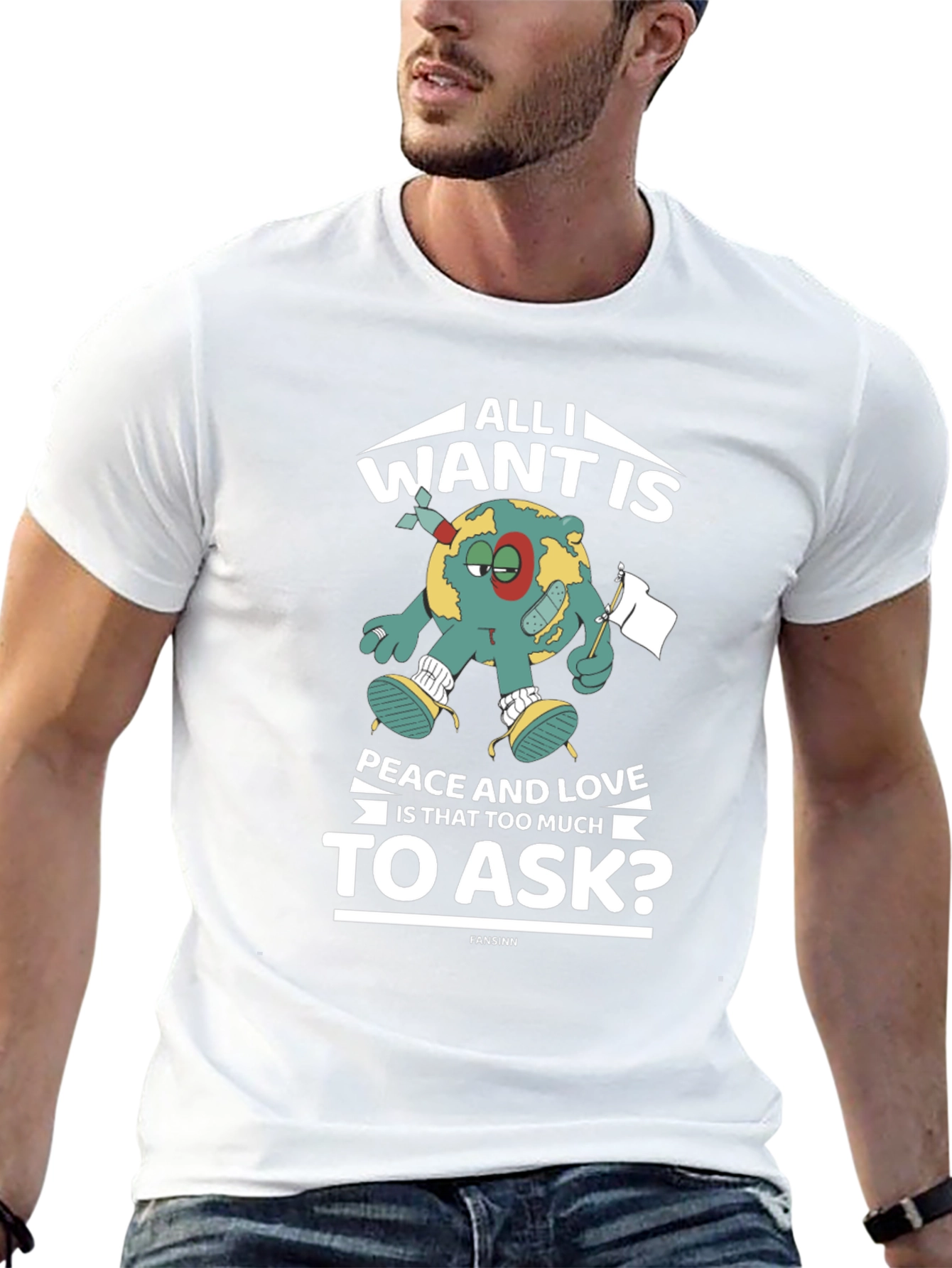 Peace and Love Graphic T-Shirt