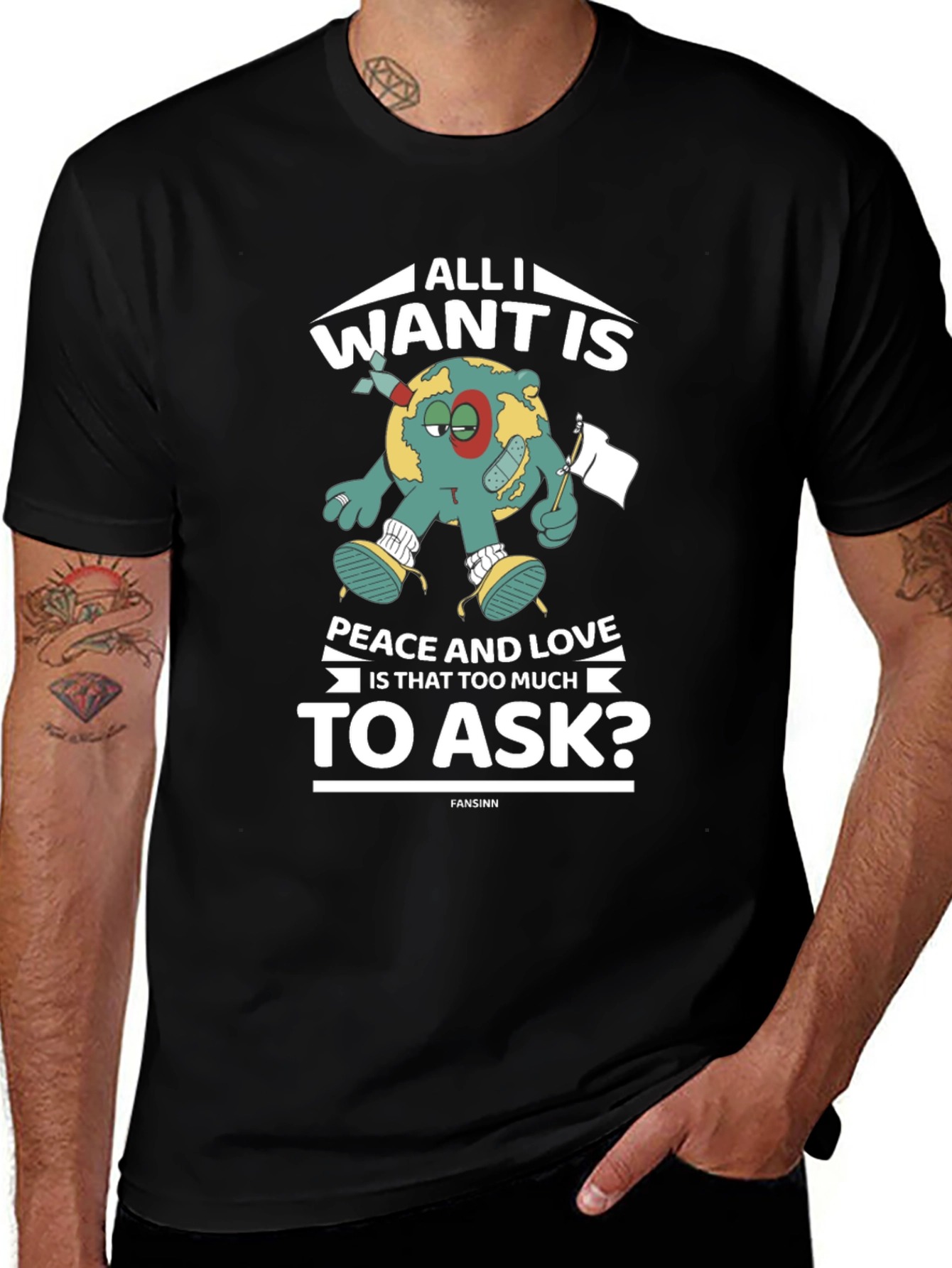 Peace and Love Graphic T-Shirt