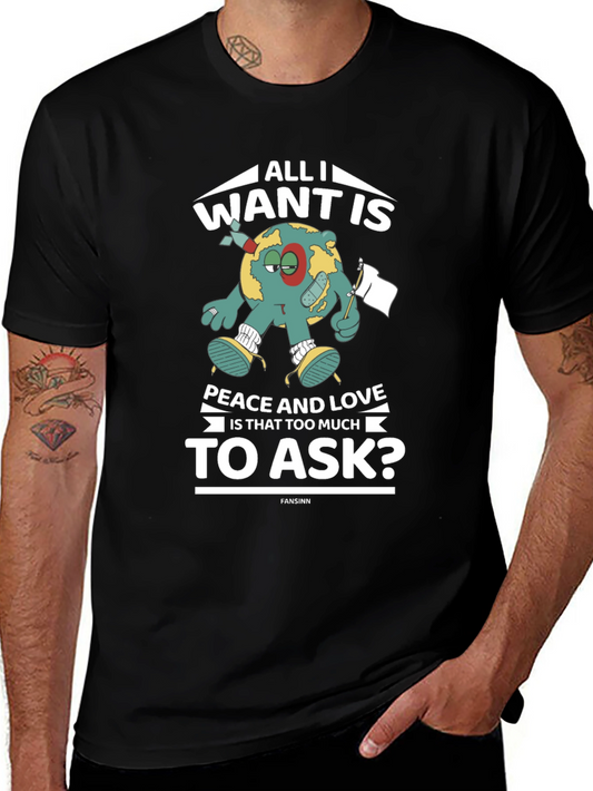 Peace and Love Graphic T-Shirt