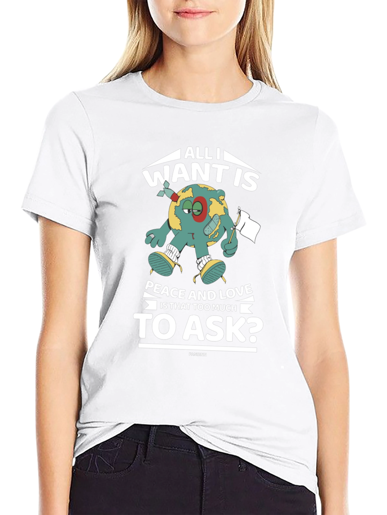 Peace and Love Graphic T-Shirt