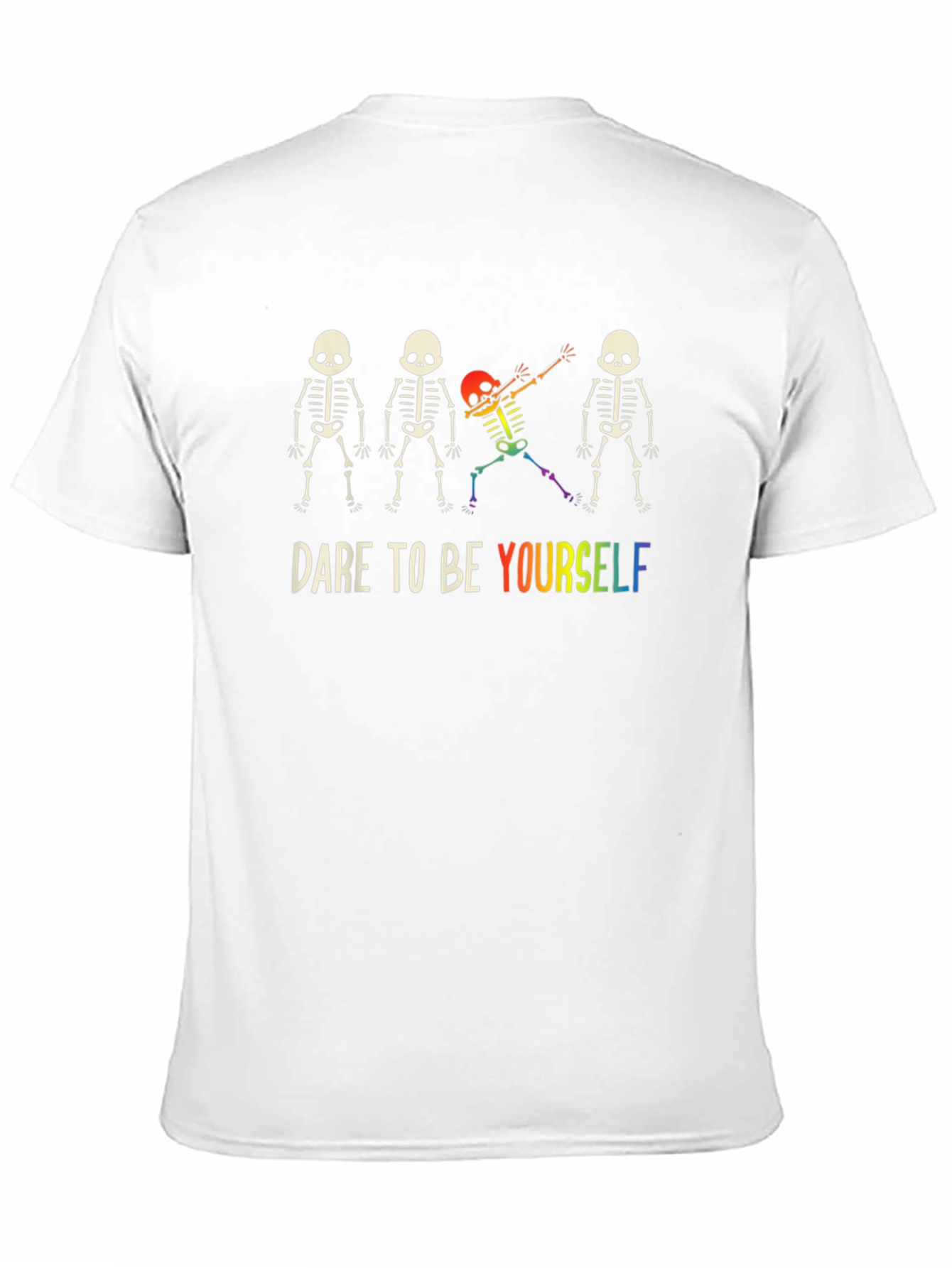 Dare to Be Yourself Skeleton Graphic Tee
