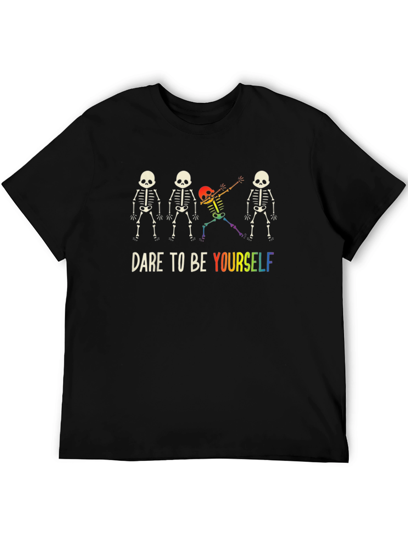 Dare to Be Yourself Skeleton Graphic Tee