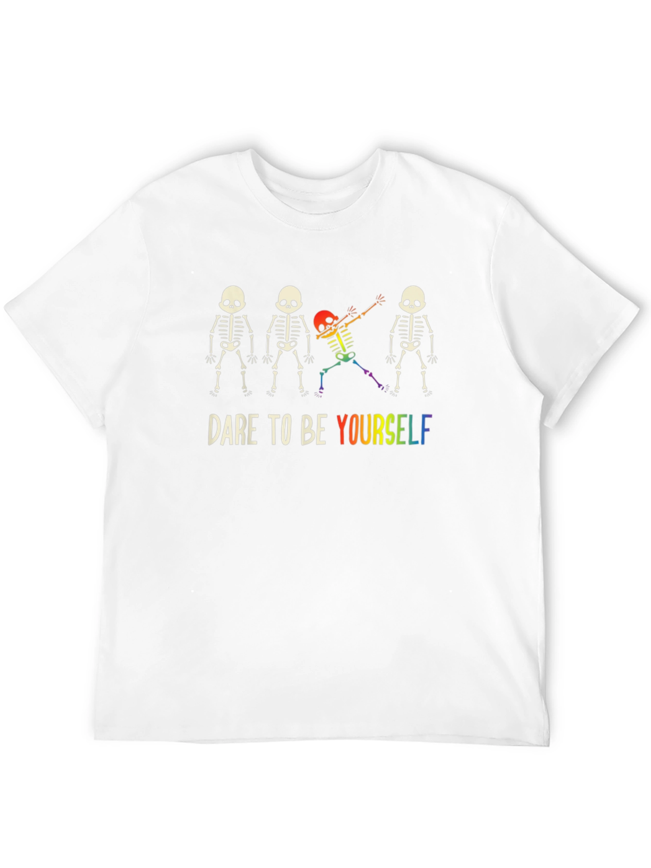 Dare to Be Yourself Skeleton Graphic Tee