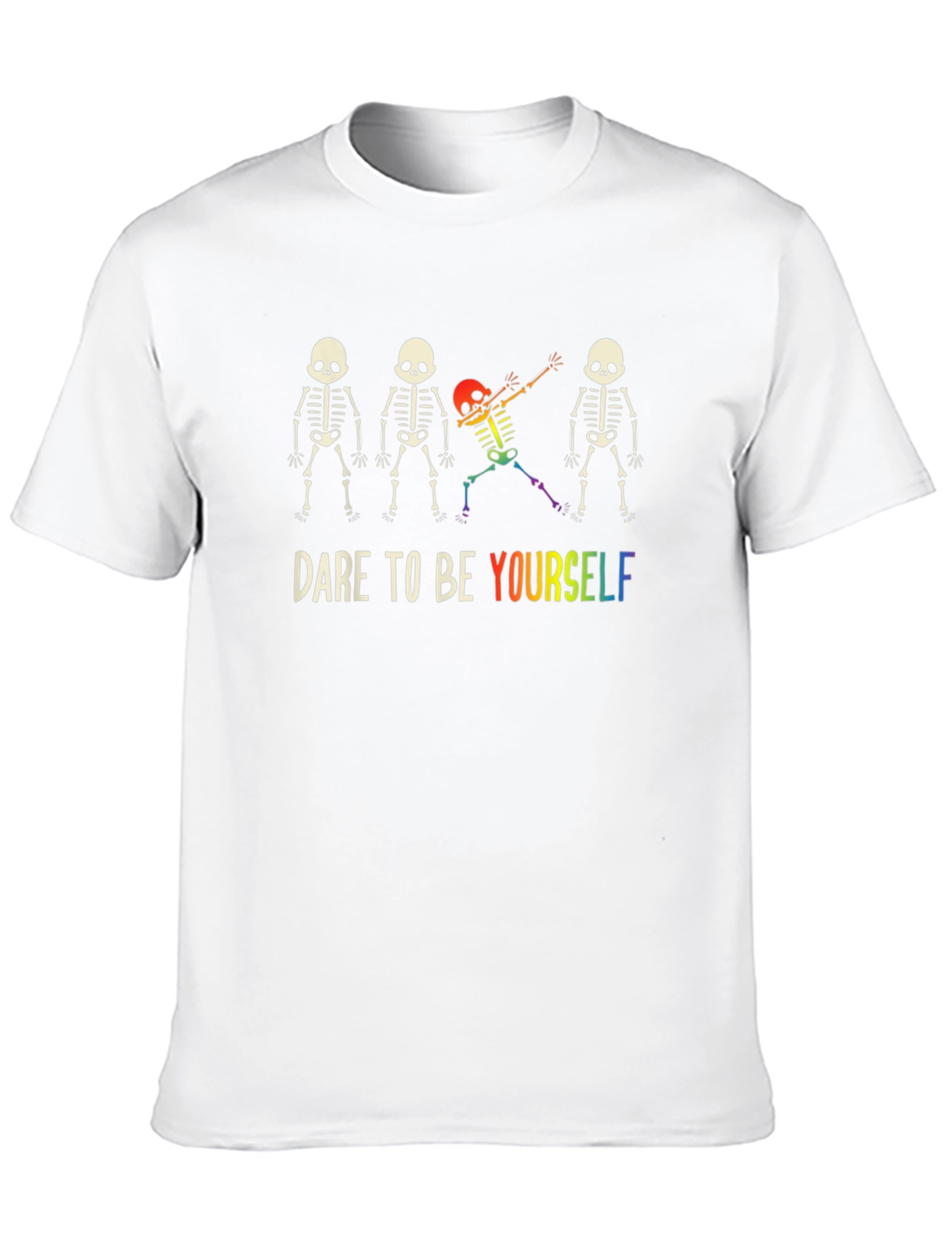 Dare to Be Yourself Skeleton Graphic Tee