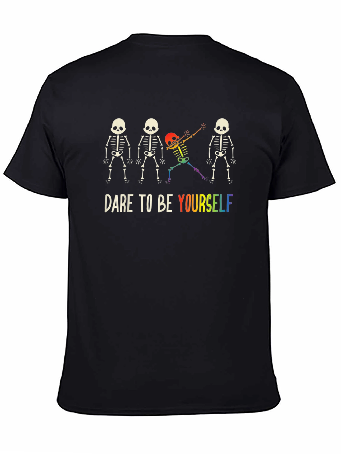 Dare to Be Yourself Skeleton Graphic Tee