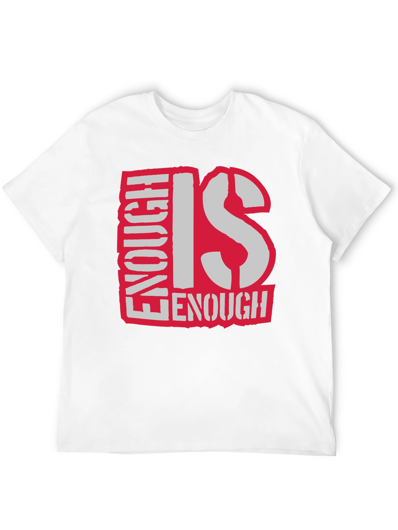 Enough Is Enough Graphic T-Shirt - Black Cotton