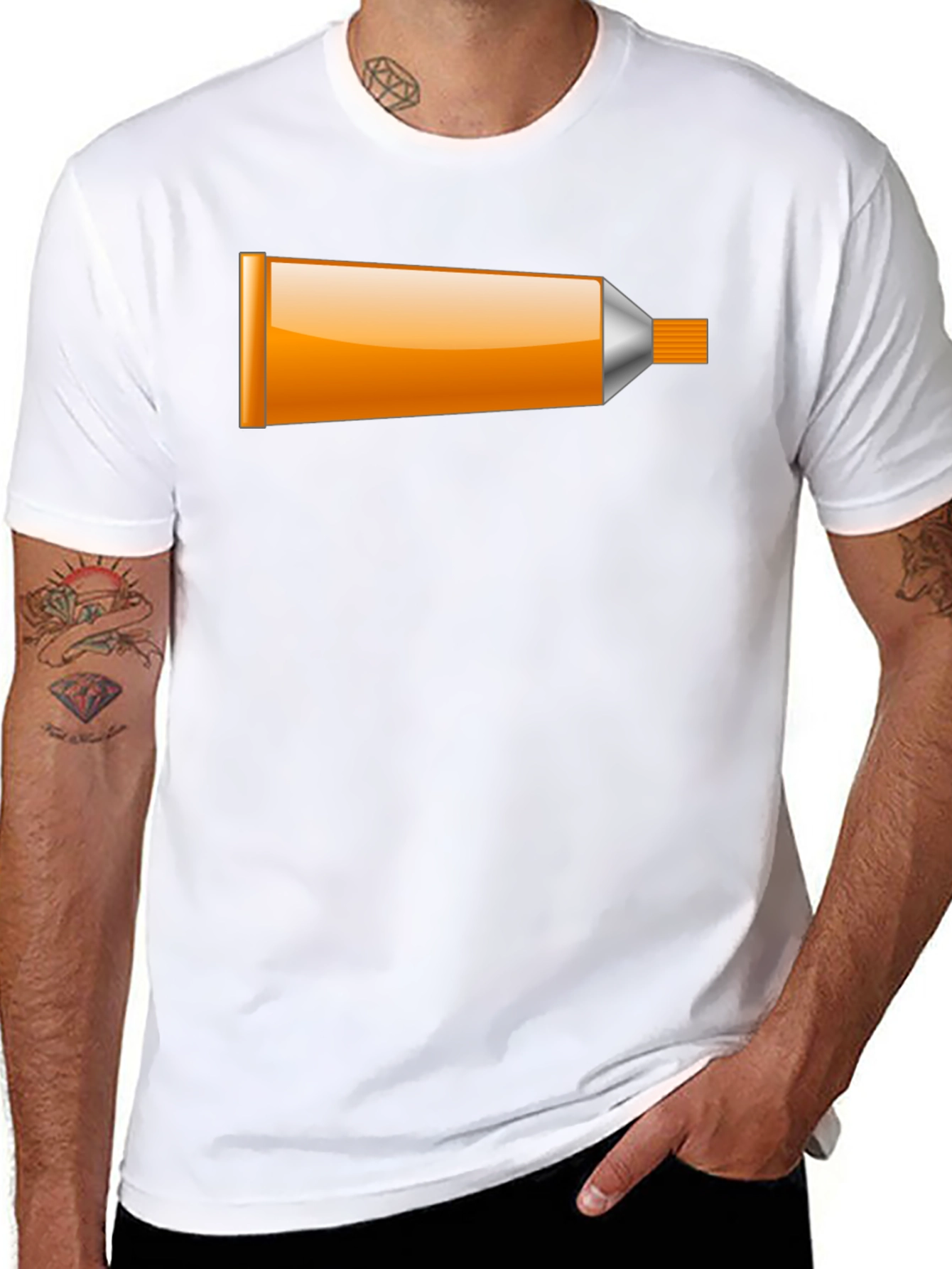 Tube Graphic Tee - Novelty Black T-Shirt