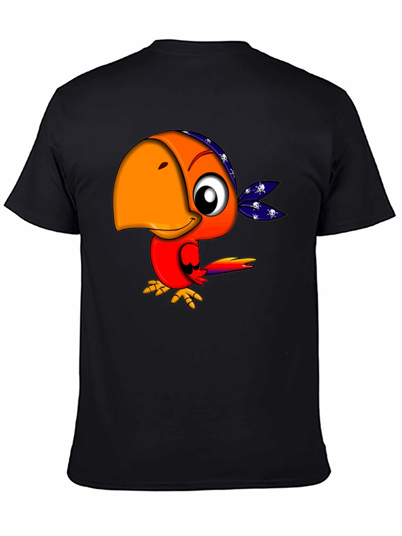 Cartoon Pirate Parrot Graphic Tee