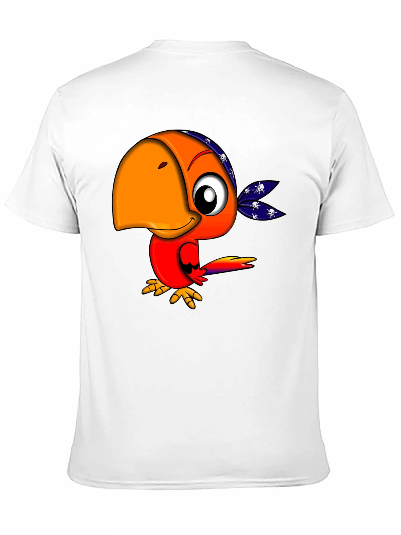 Cartoon Pirate Parrot Graphic Tee