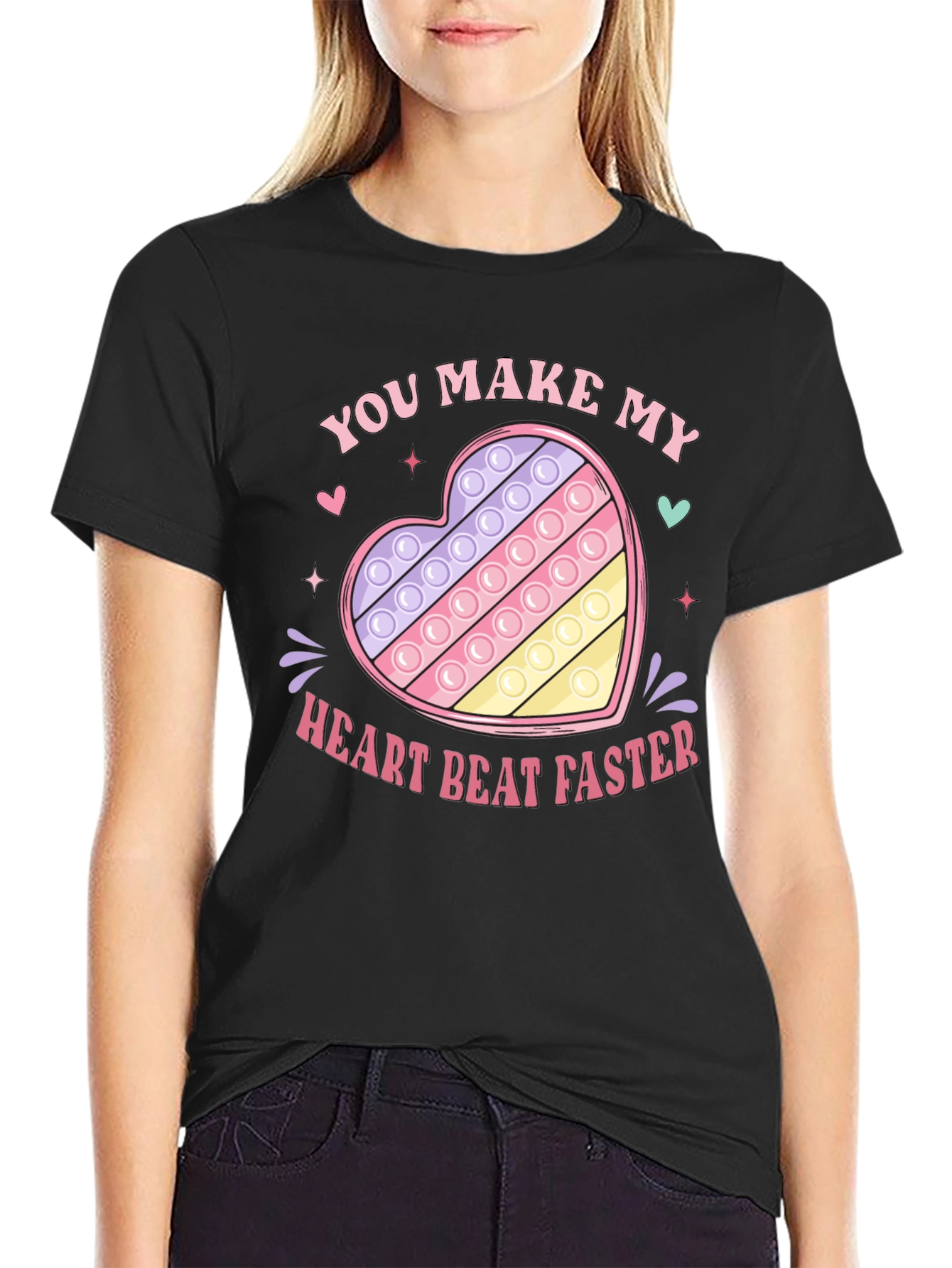 You Make My Heart Beat Faster Pop It T-Shirt