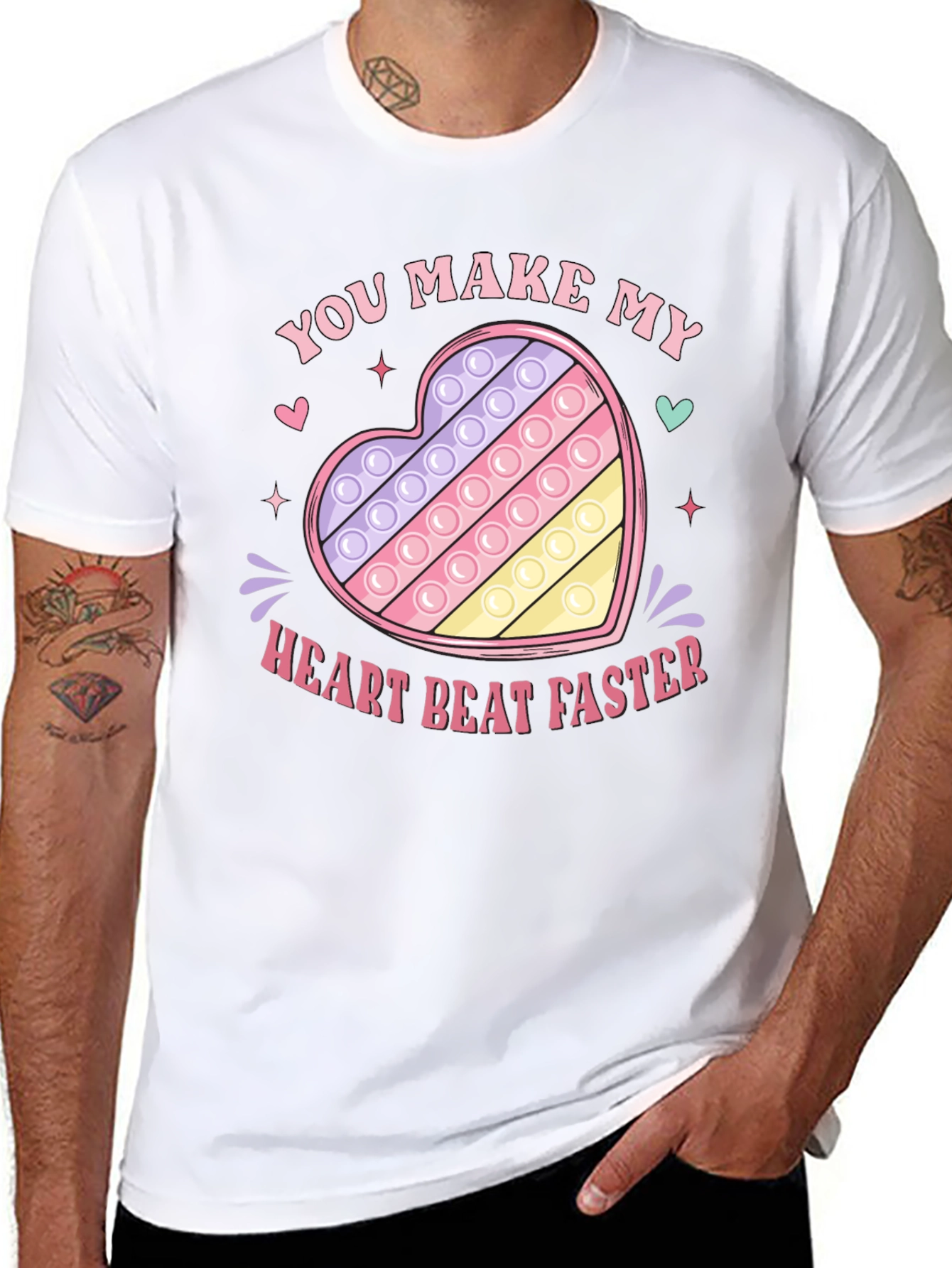 You Make My Heart Beat Faster Pop It T-Shirt