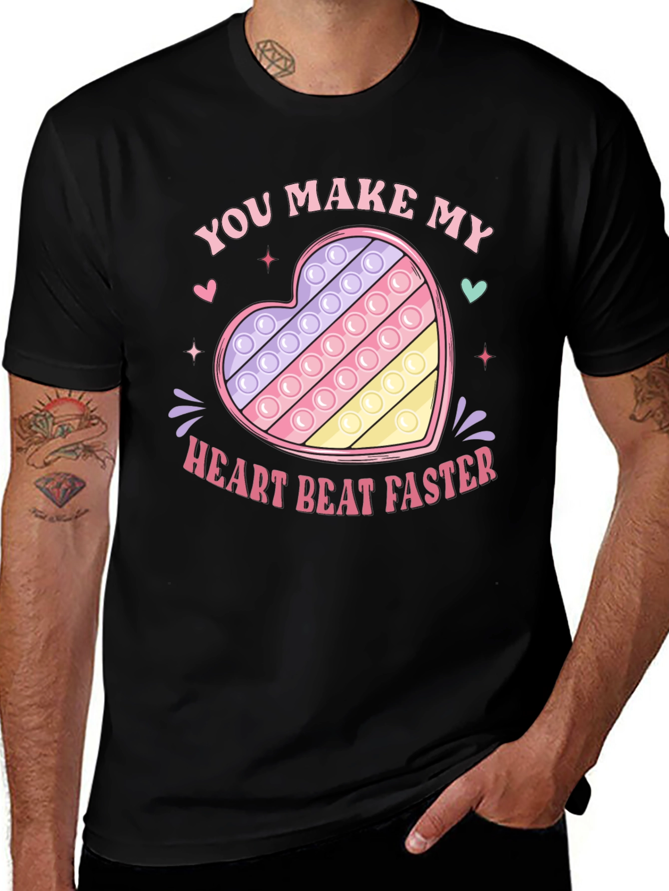 You Make My Heart Beat Faster Pop It T-Shirt