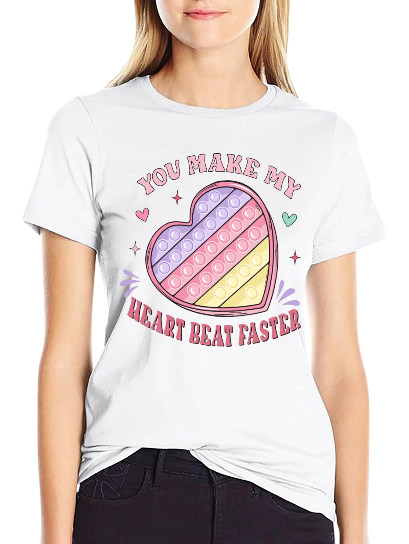 You Make My Heart Beat Faster Pop It T-Shirt