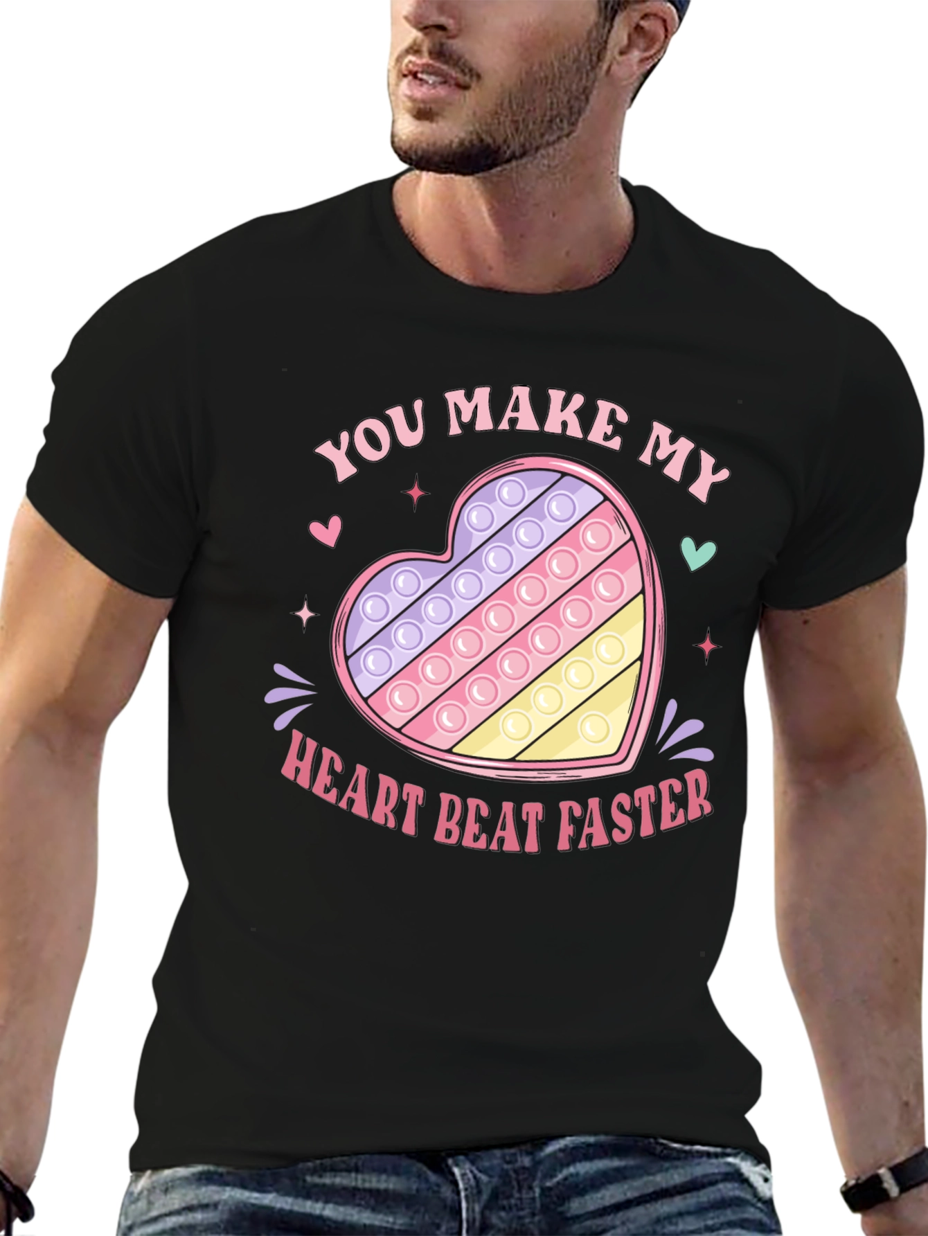You Make My Heart Beat Faster Pop It T-Shirt