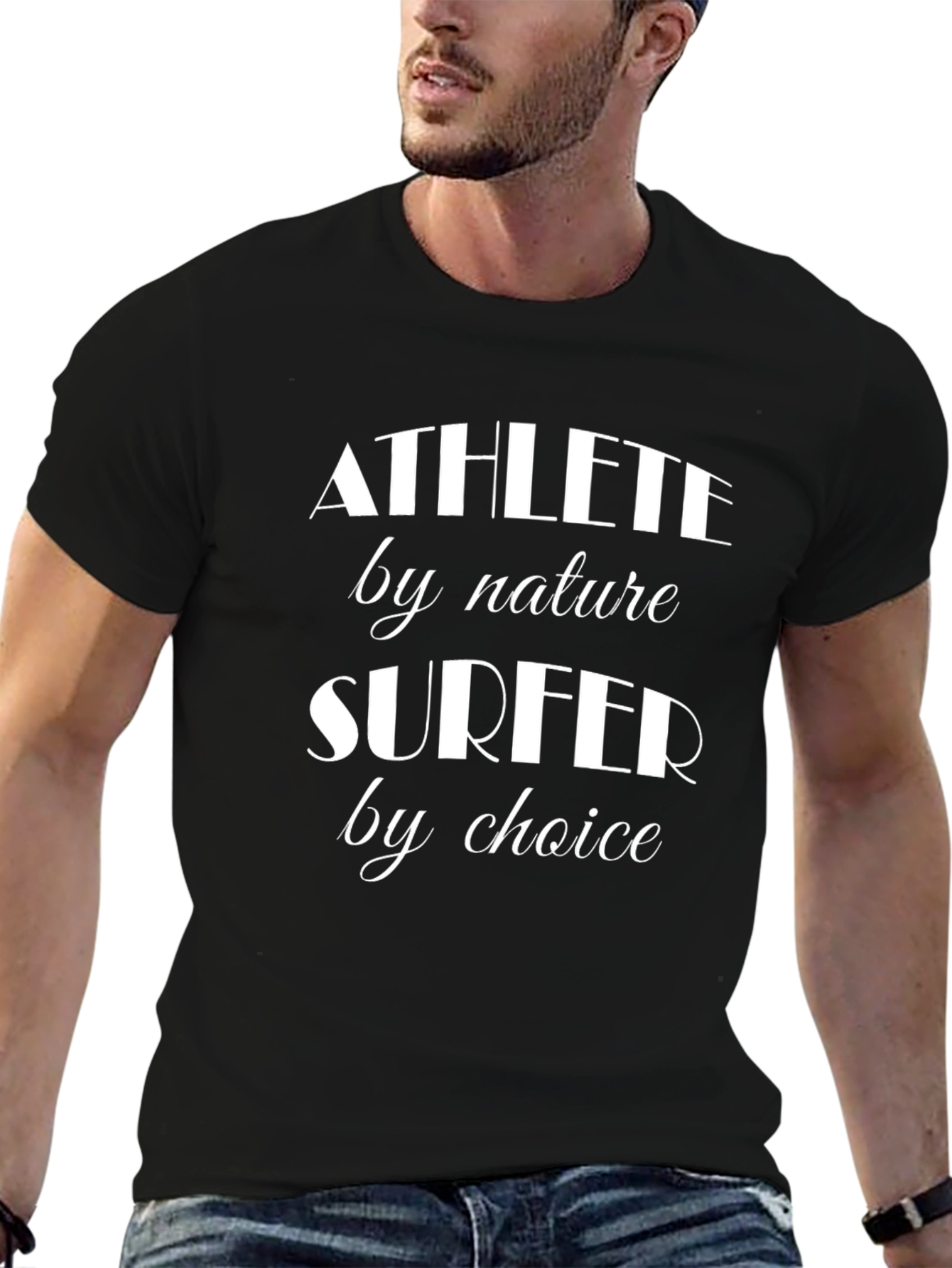 Athlete by Nature Surfer by Choice Graphic T-Shirt