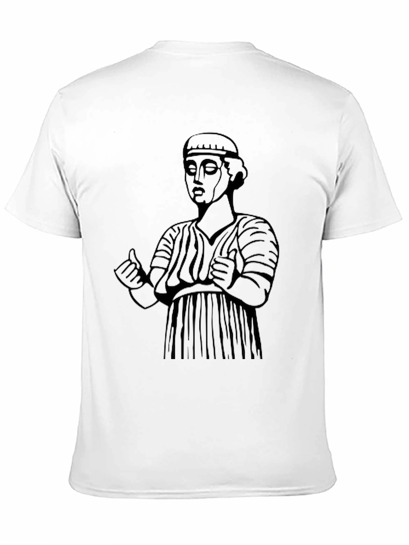 Ancient Statue Graphic Tee - Mens Black T-Shirt