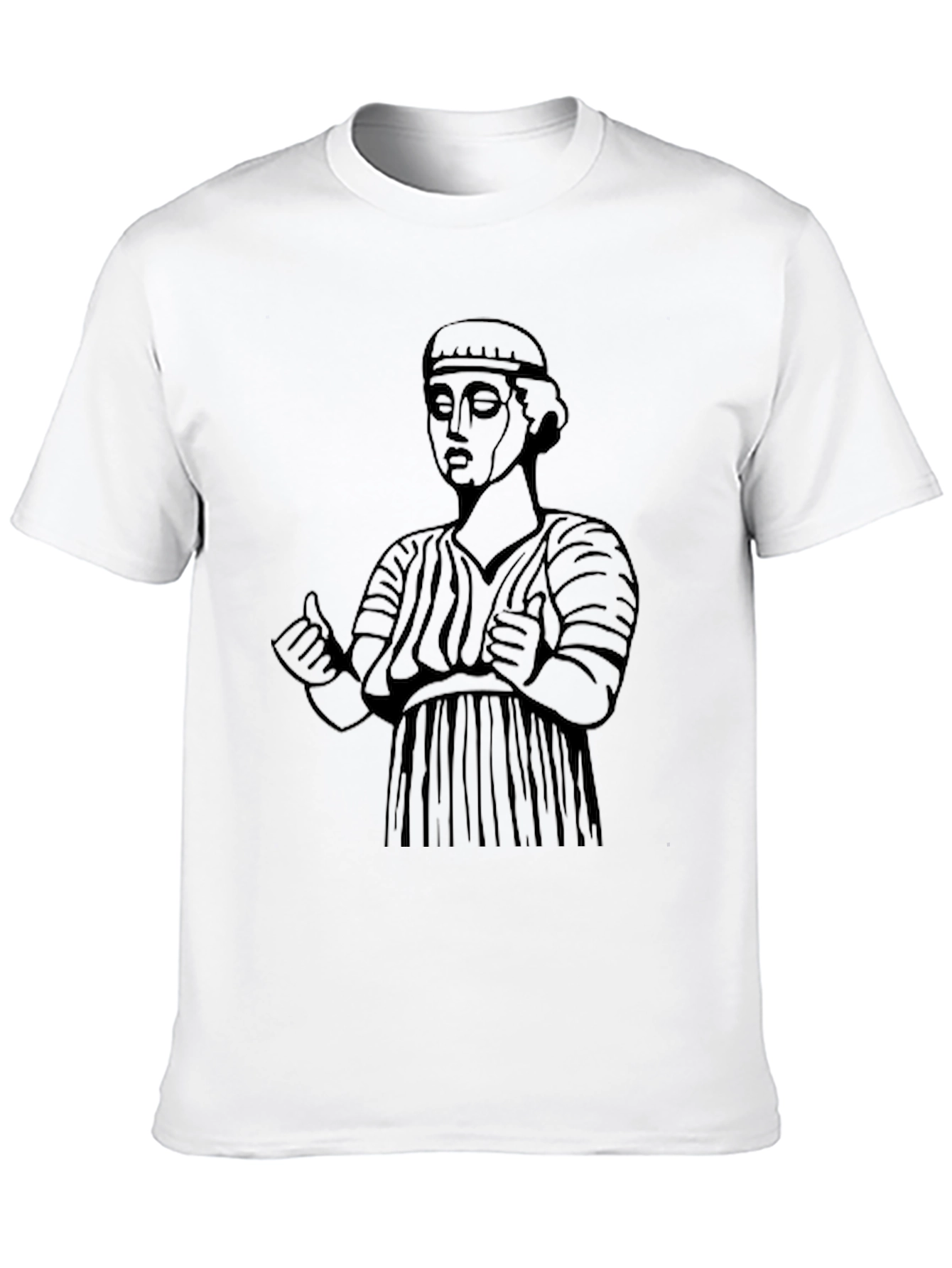 Ancient Statue Graphic Tee - Mens Black T-Shirt