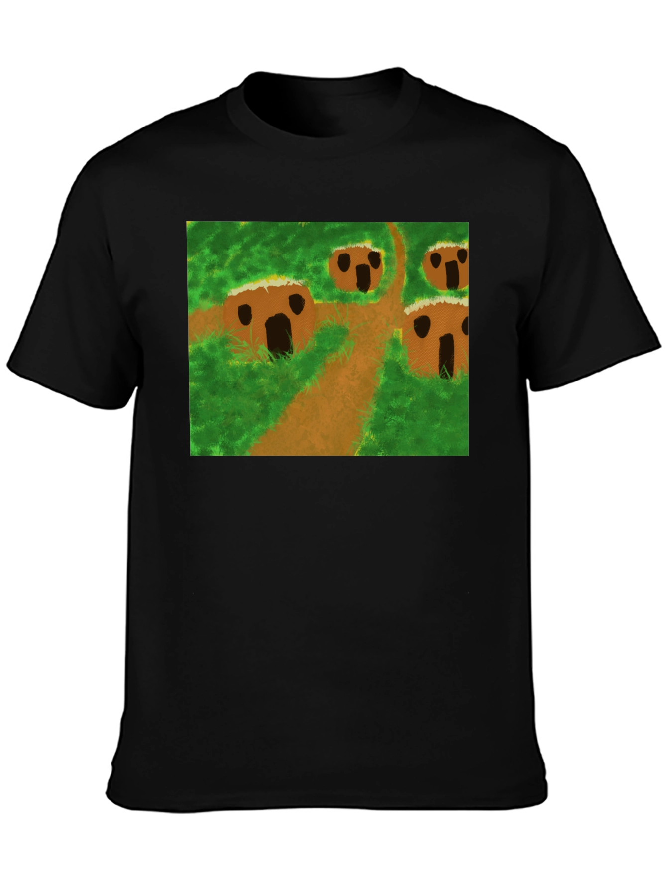 Nature Scene Graphic Tee - Black