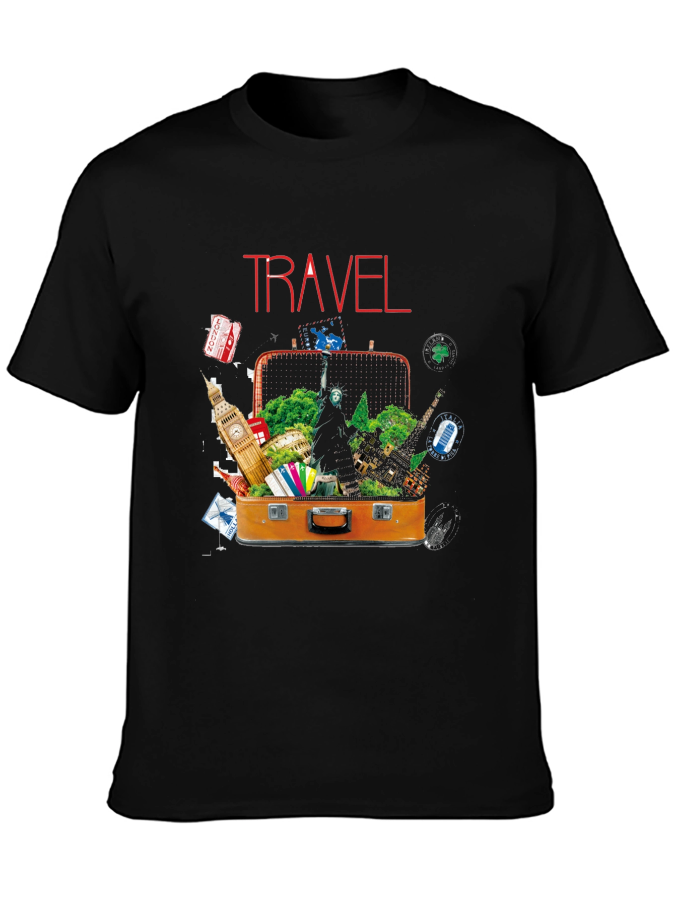Travel Suitcase Destinations Graphic T-Shirt