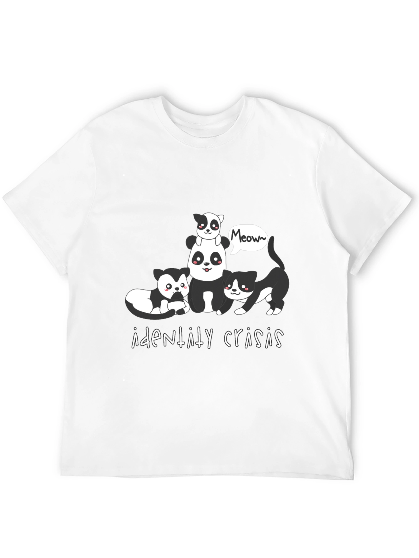 Identity Crisis Panda and Cat Graphic Tee