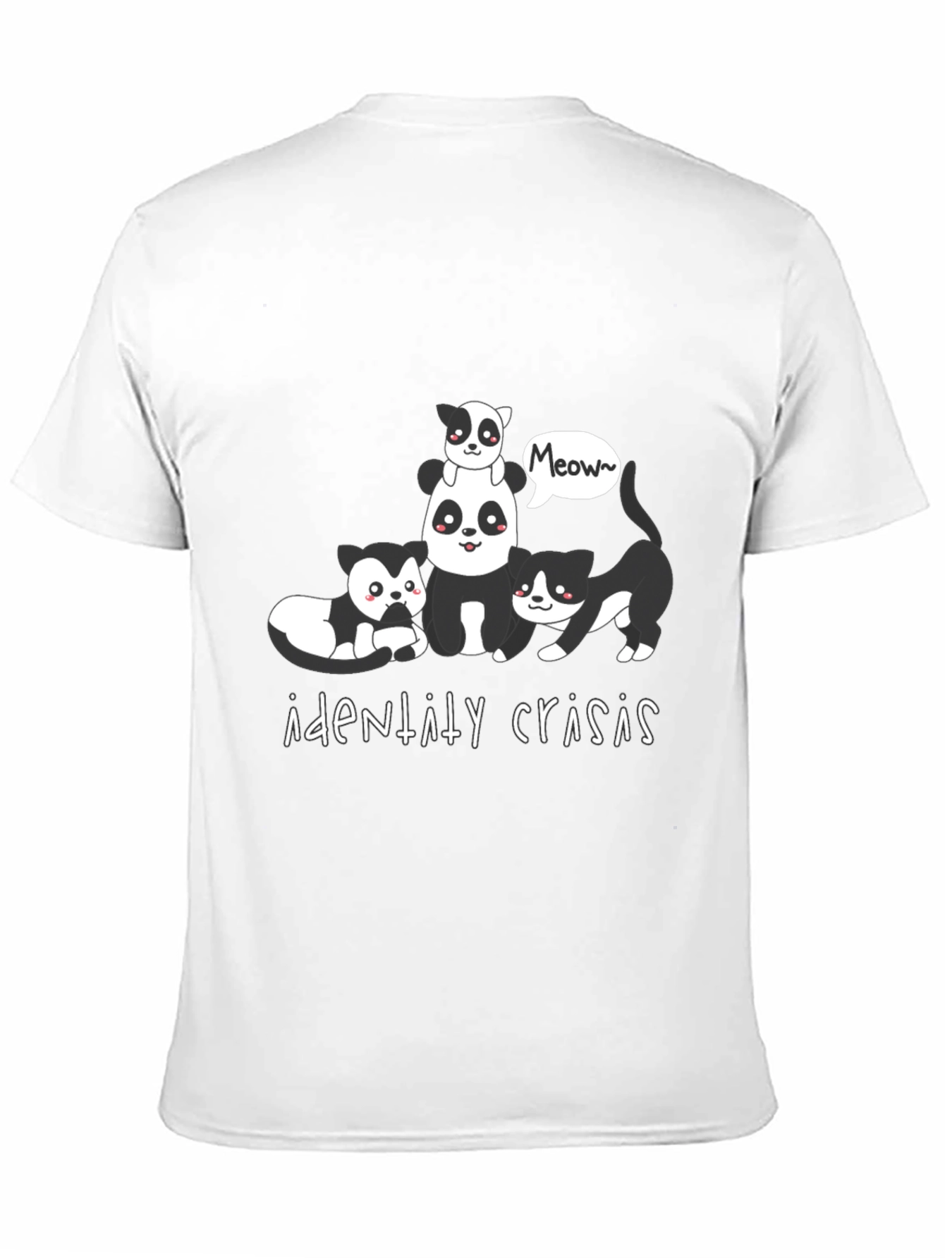 Identity Crisis Panda and Cat Graphic Tee