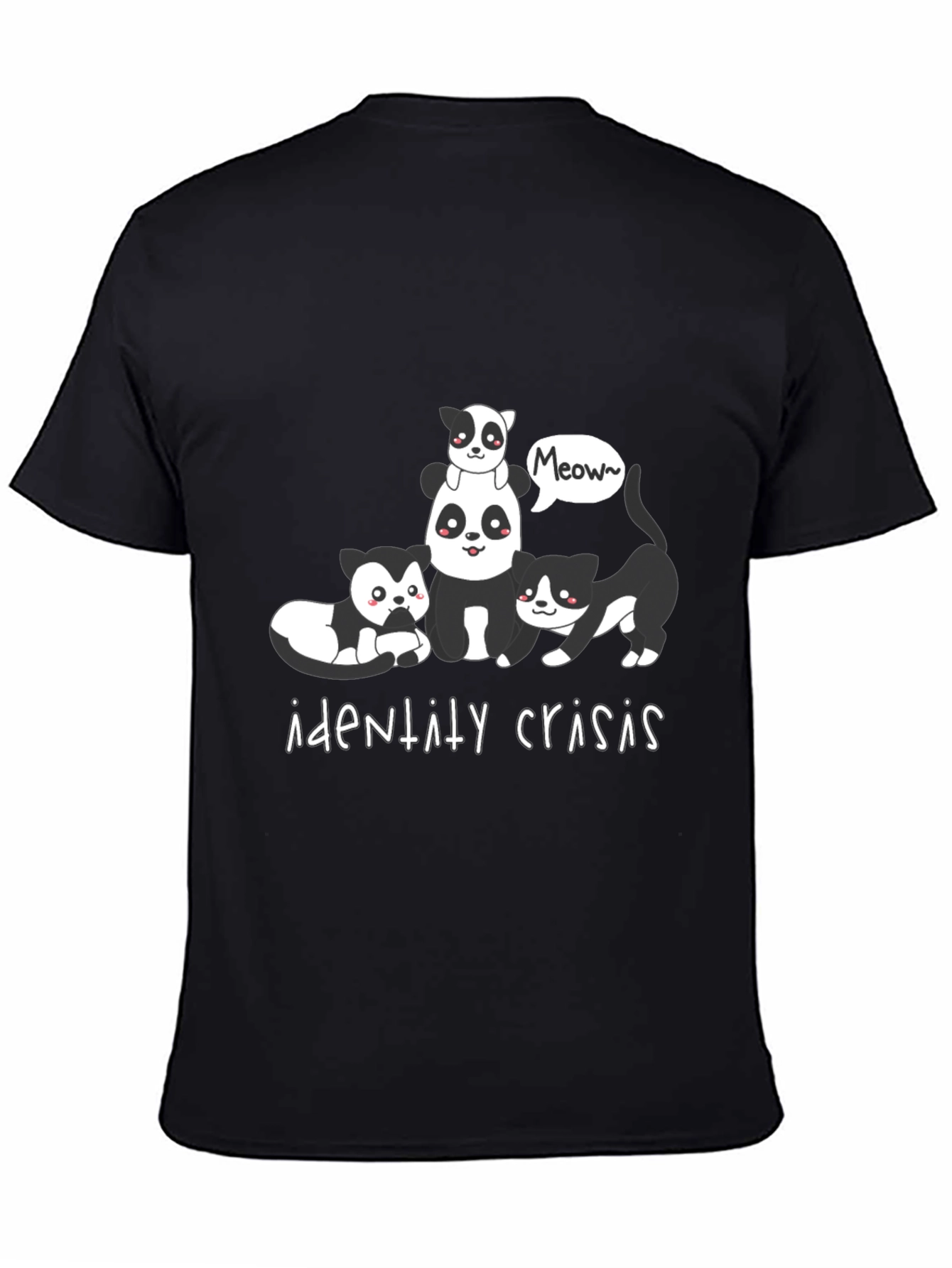 Identity Crisis Panda and Cat Graphic Tee