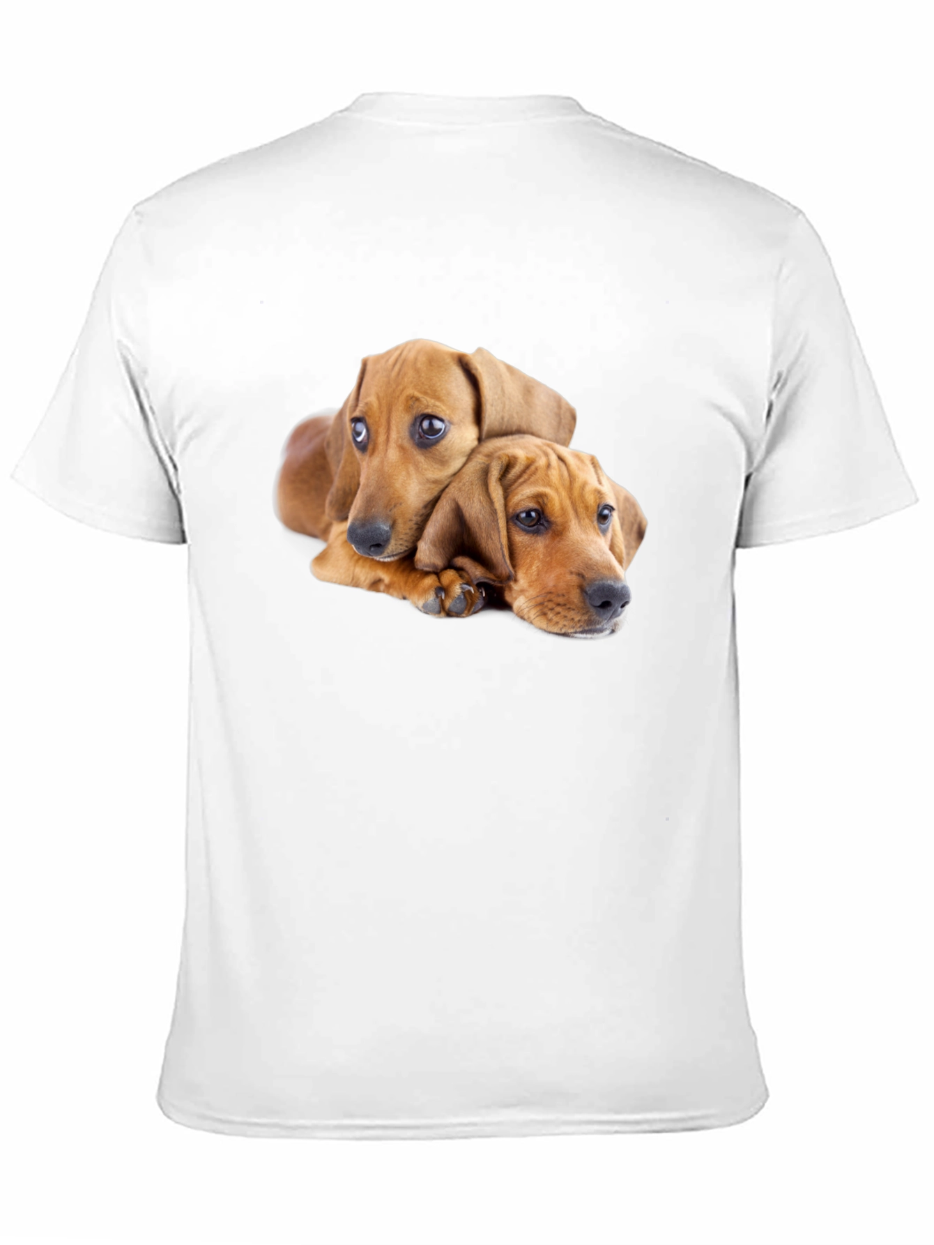 Cute Puppies Graphic Black T-Shirt