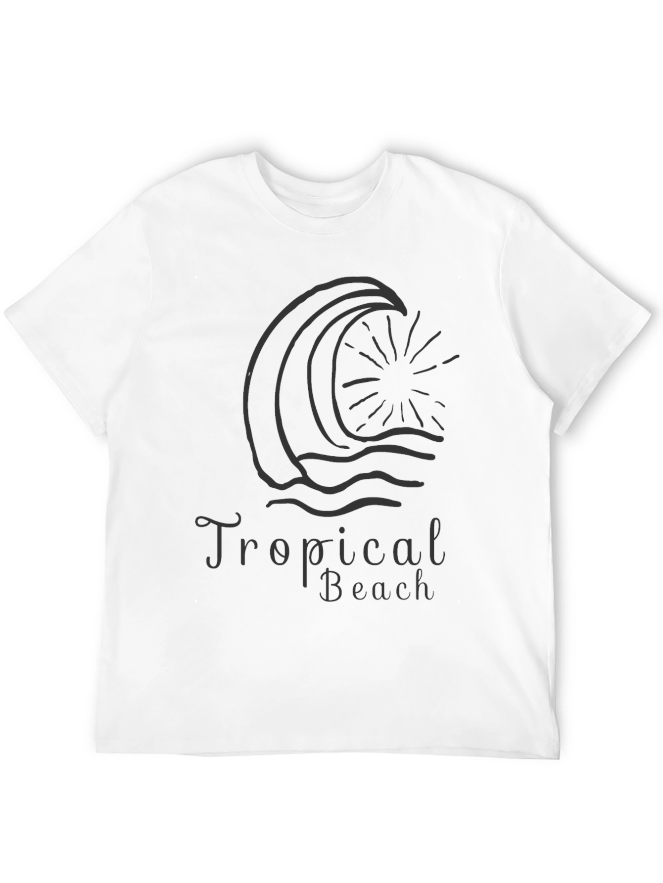 Tropical Beach Wave Graphic T-Shirt