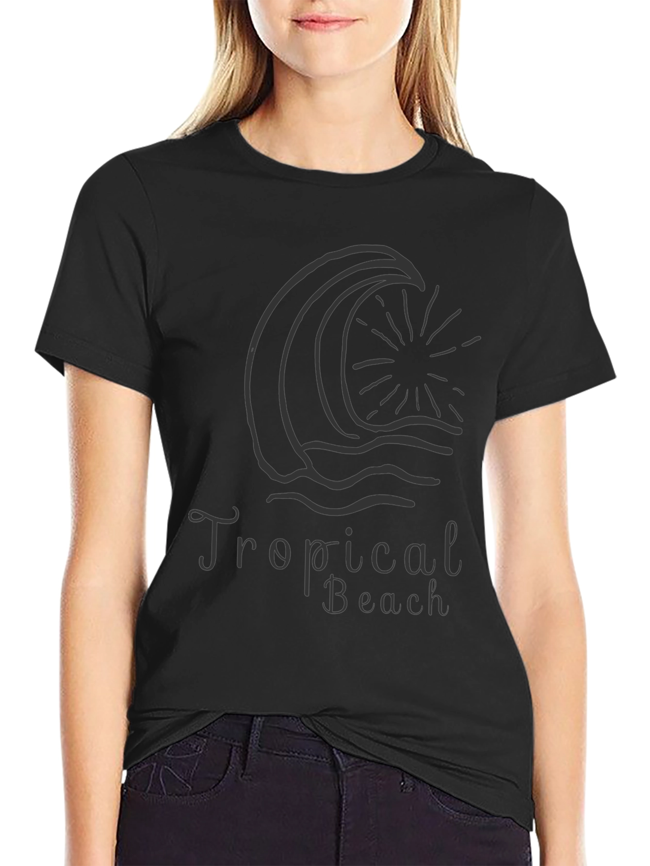 Tropical Beach Wave Graphic T-Shirt