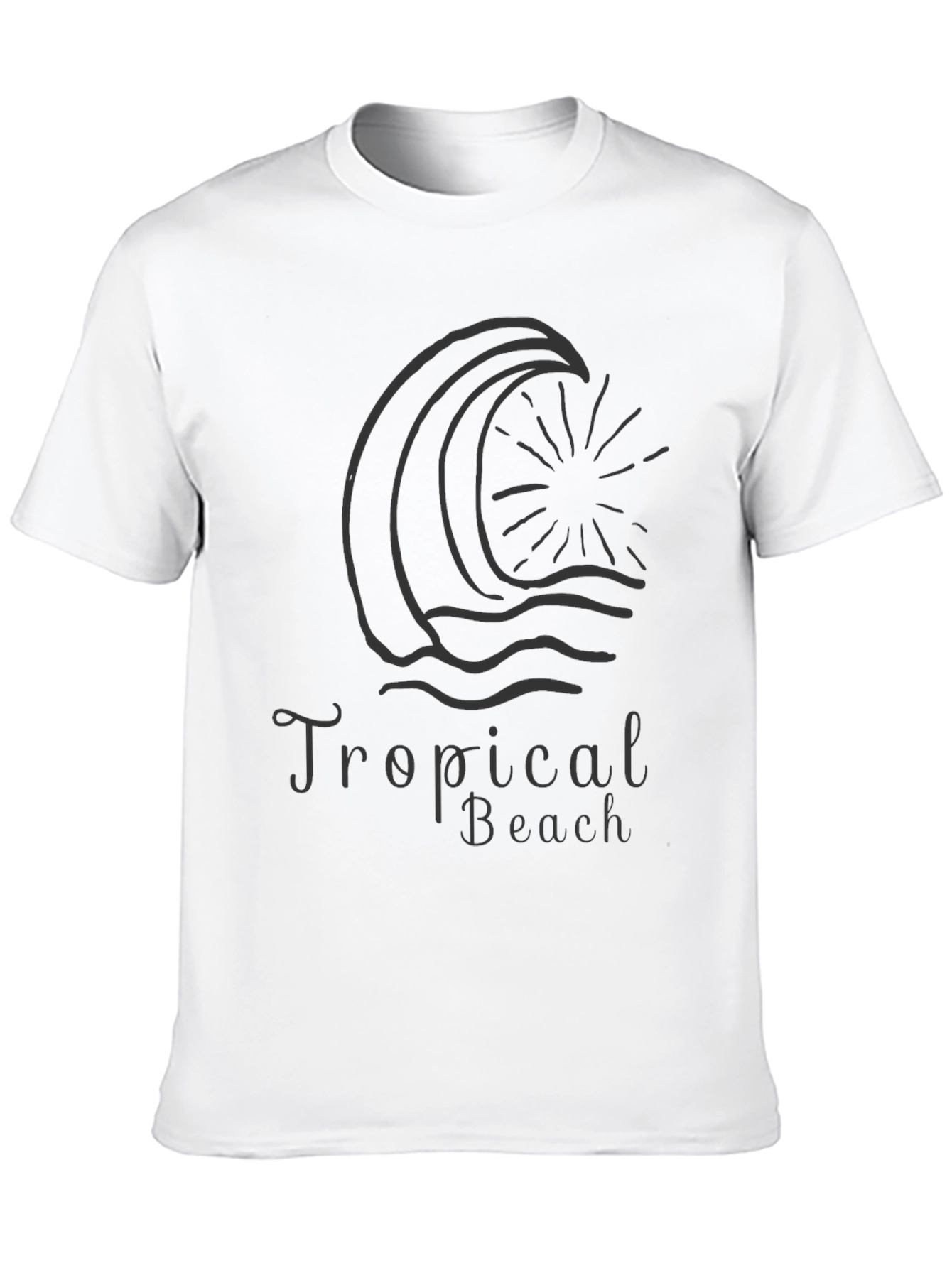 Tropical Beach Wave Graphic T-Shirt