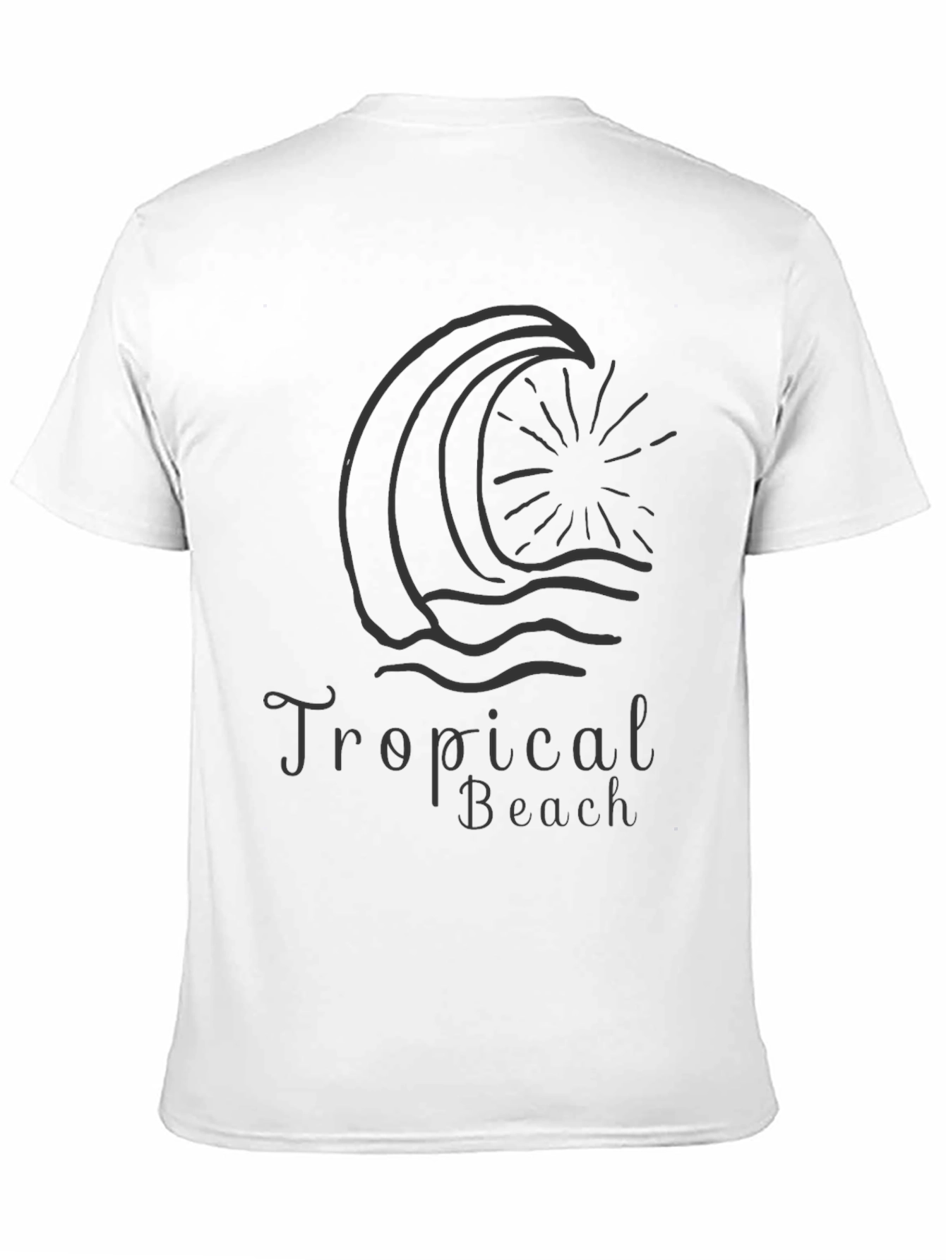 Tropical Beach Wave Graphic T-Shirt