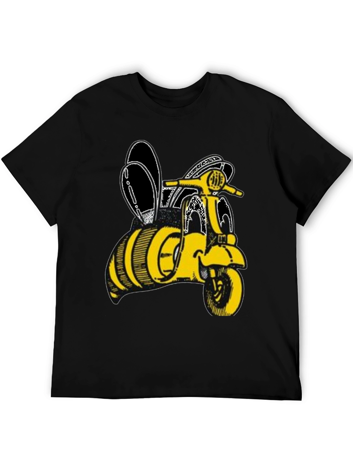 Bee Vespa Black T-Shirt
