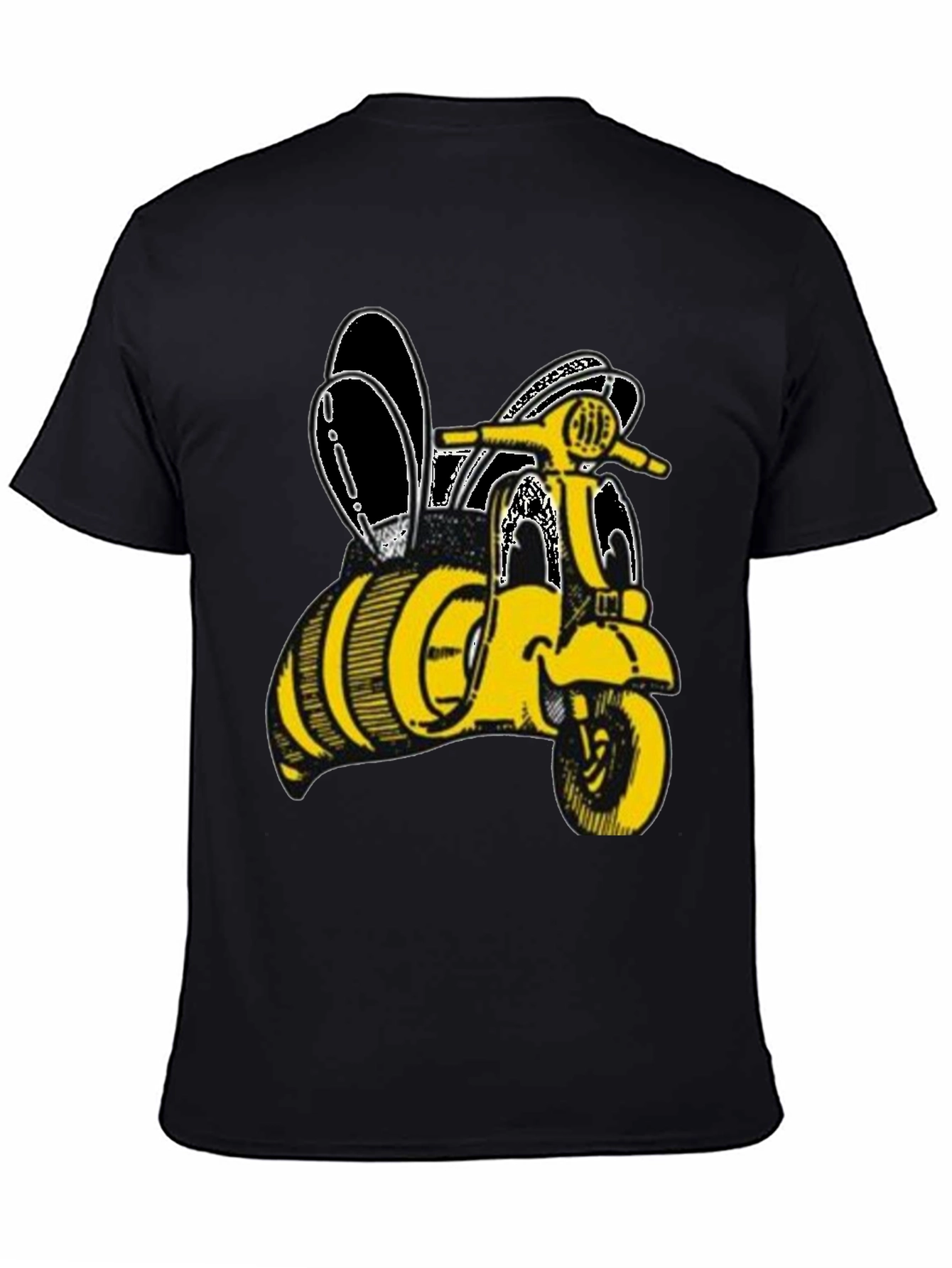 Bee Vespa Black T-Shirt