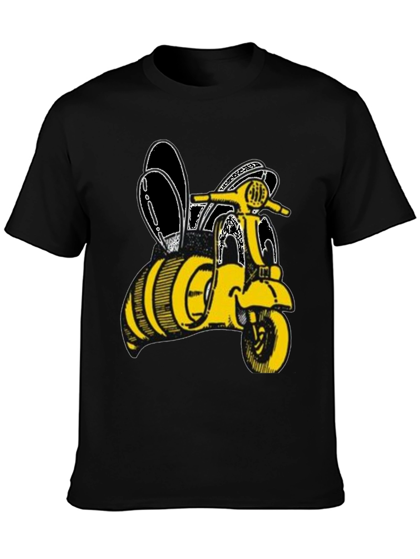Bee Vespa Black T-Shirt