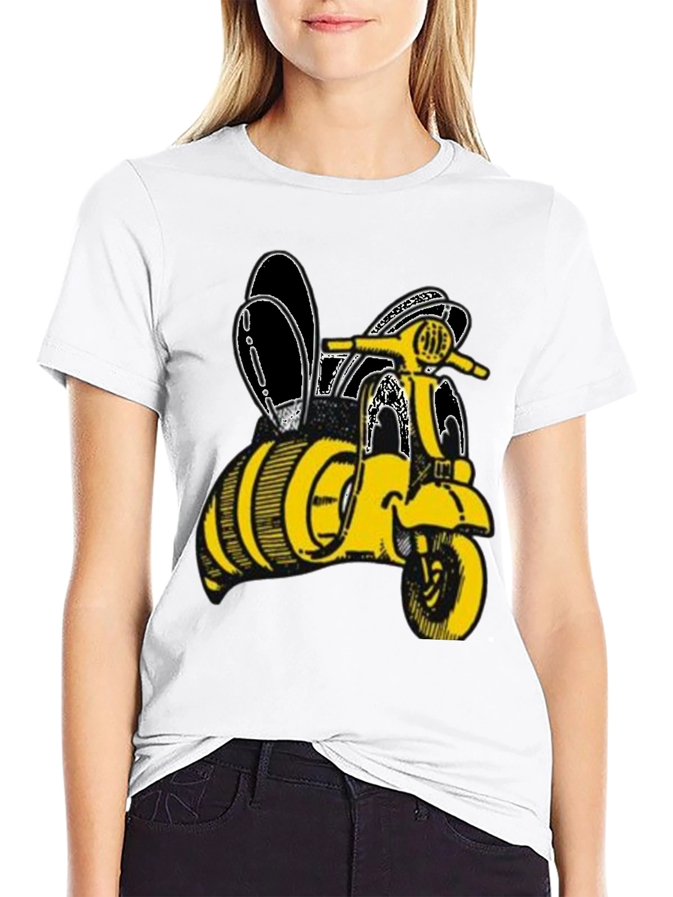 Bee Vespa Black T-Shirt